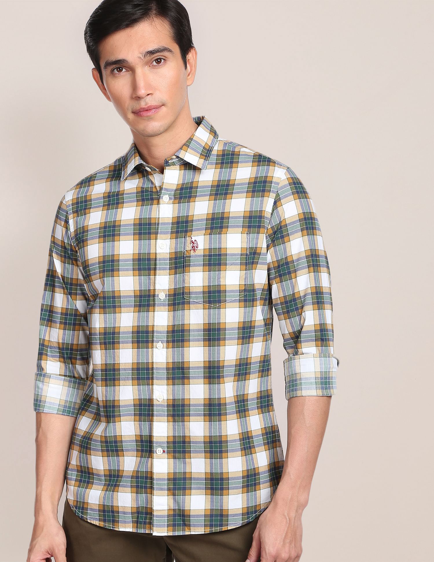 U.S. Polo Assn. Tartan Check Cotton Casual Shirt