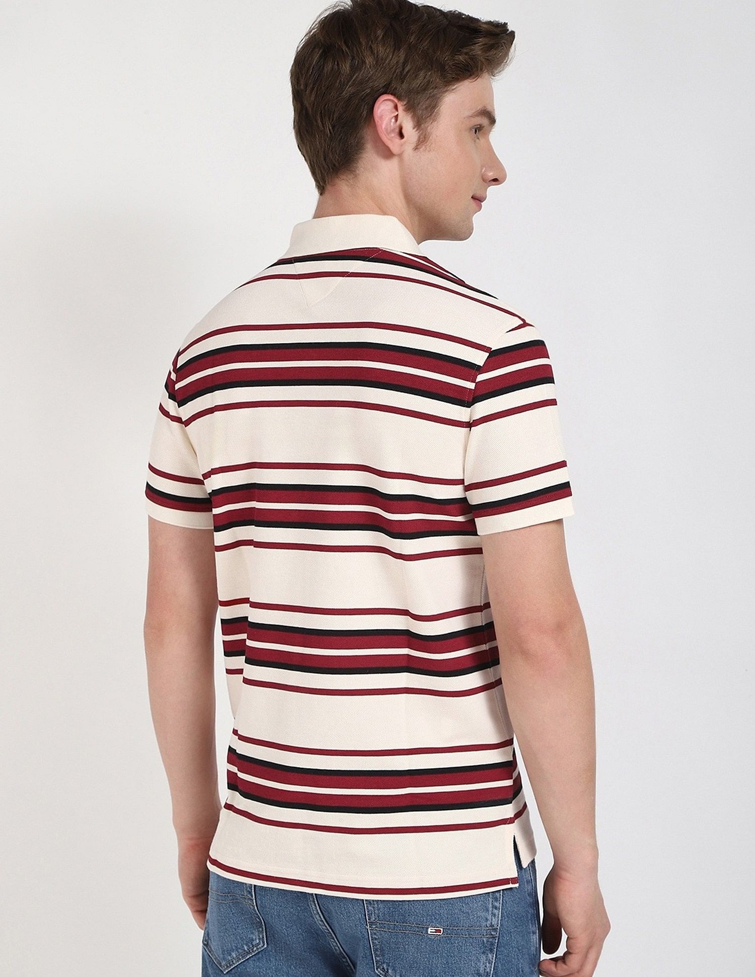 Tommy Hilfiger Striped Regular-Fit Cotton Polo Shirt