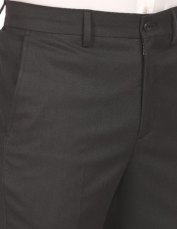 Buy Arrow Hudson Tailored Fit Mid Rise Trousers - NNNOW.com