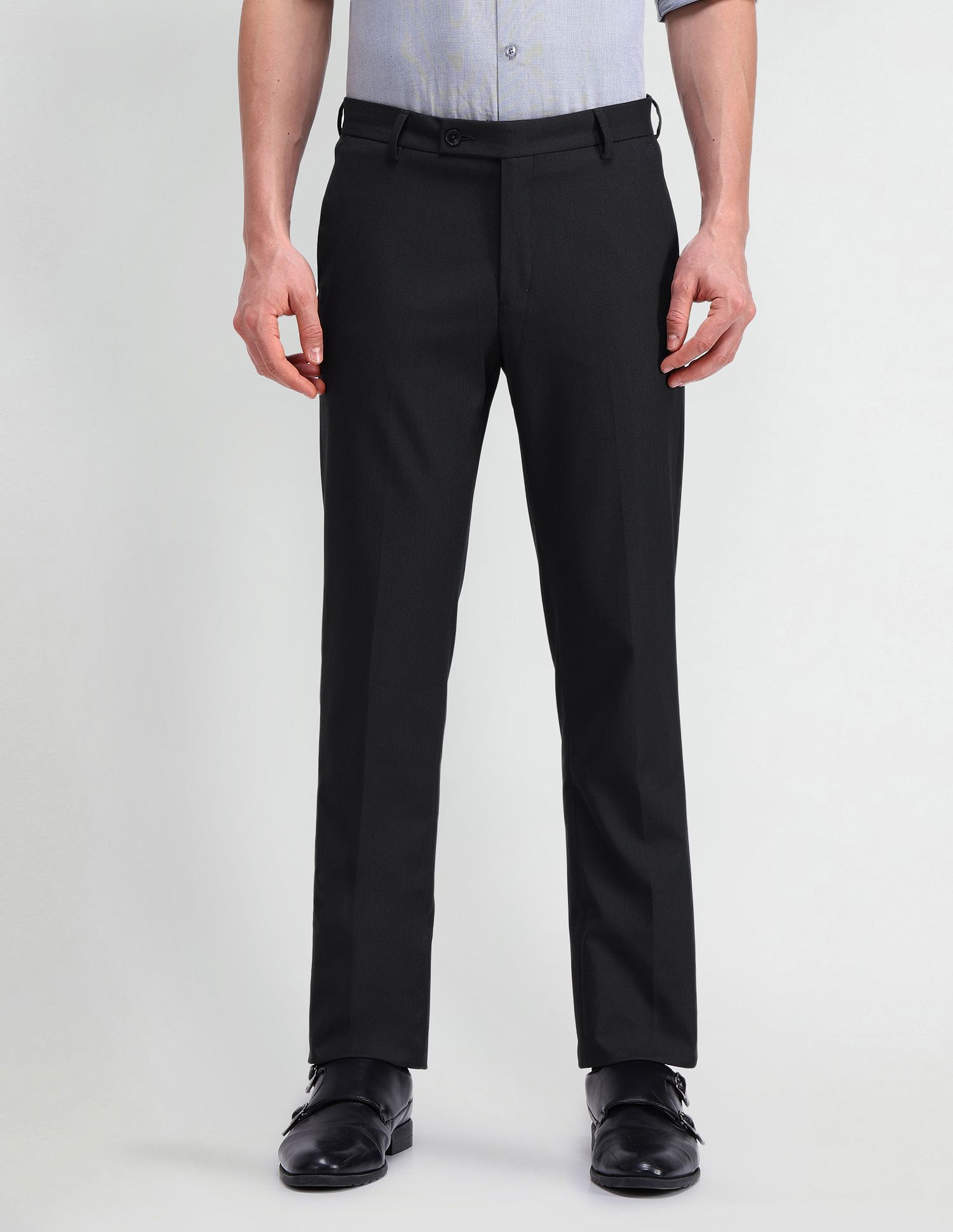 Arrow Denver Slim Solid Trousers