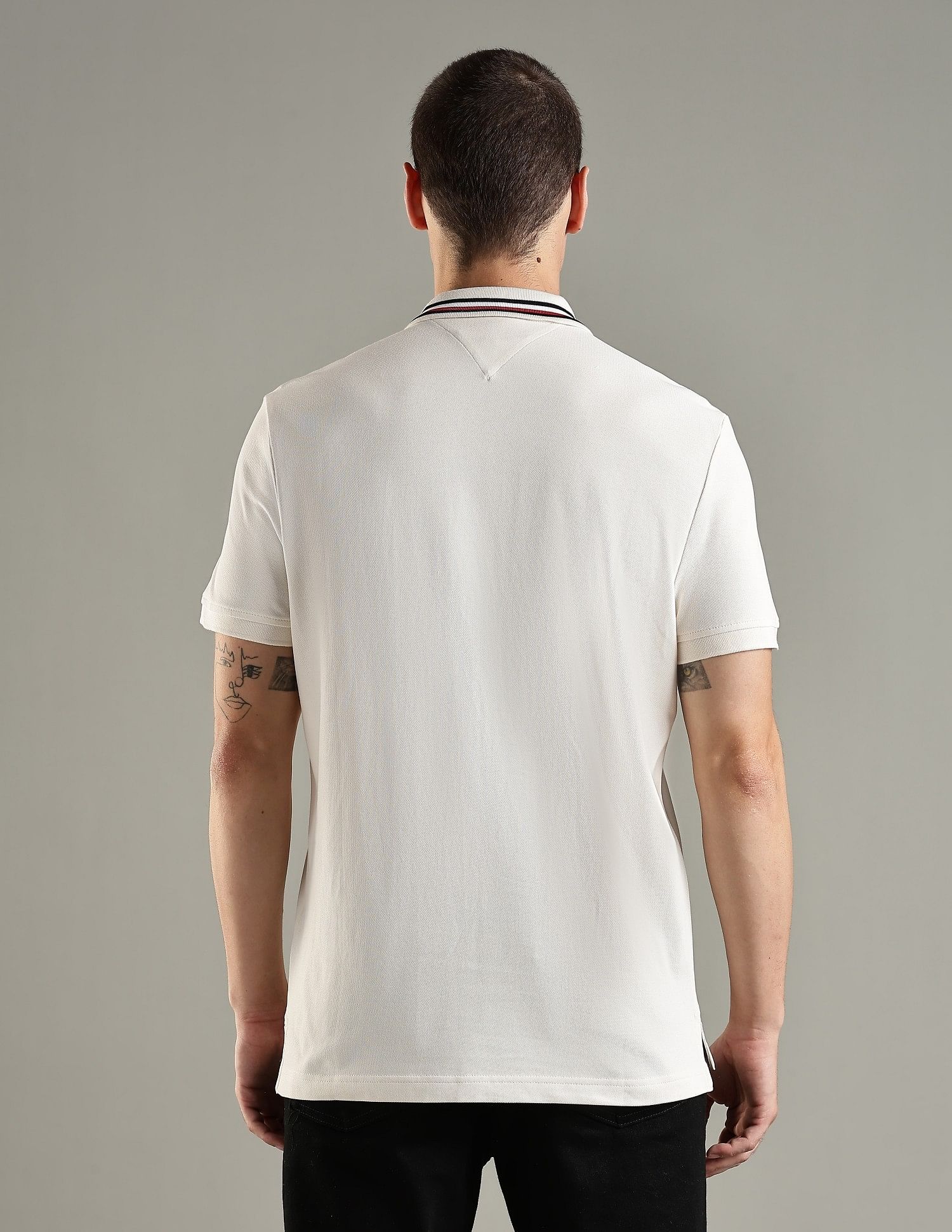Tommy Hilfiger Embroidered Logo Regular Fit Cotton Polo T-Shirt