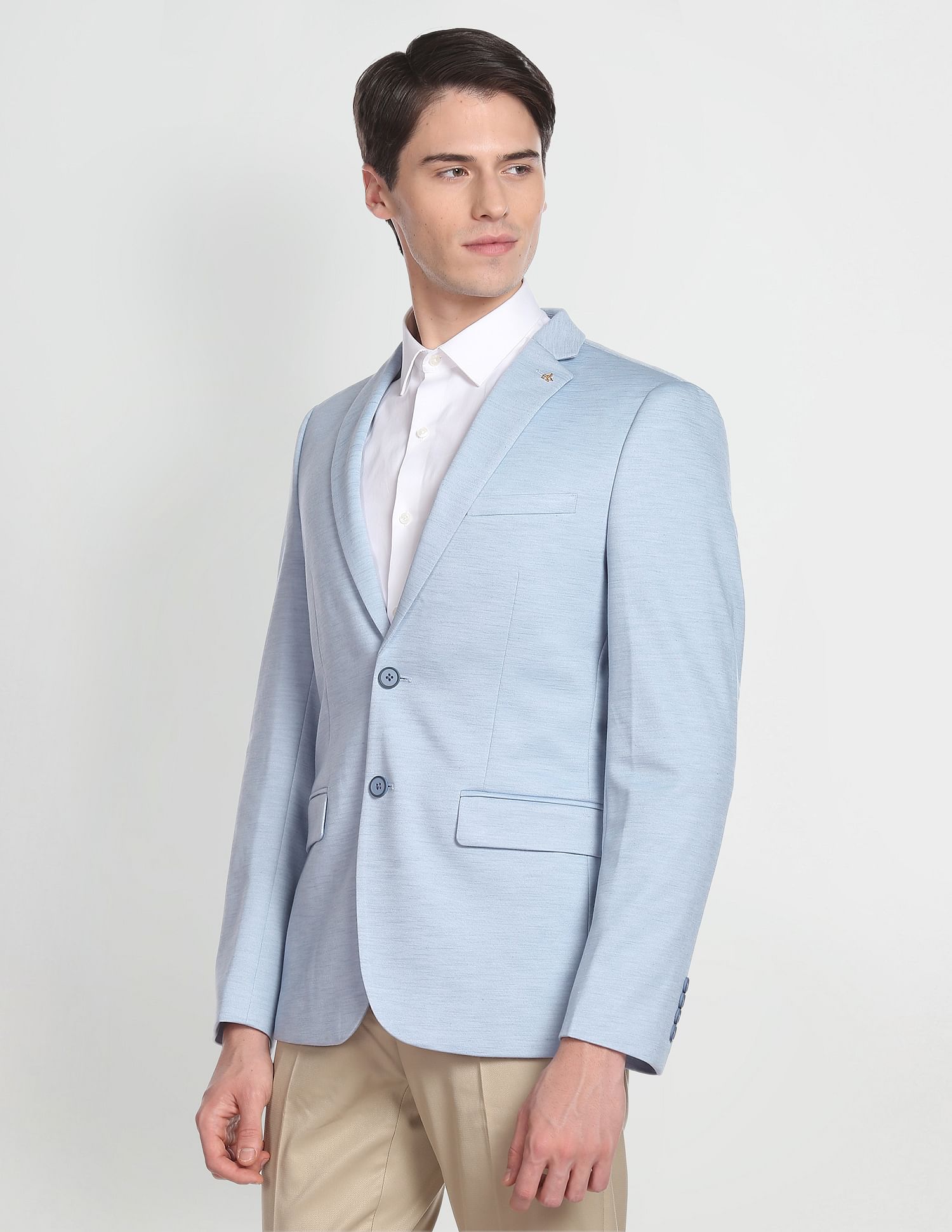 Arrow Zero Calorie Slim Fit Heathered Blazer