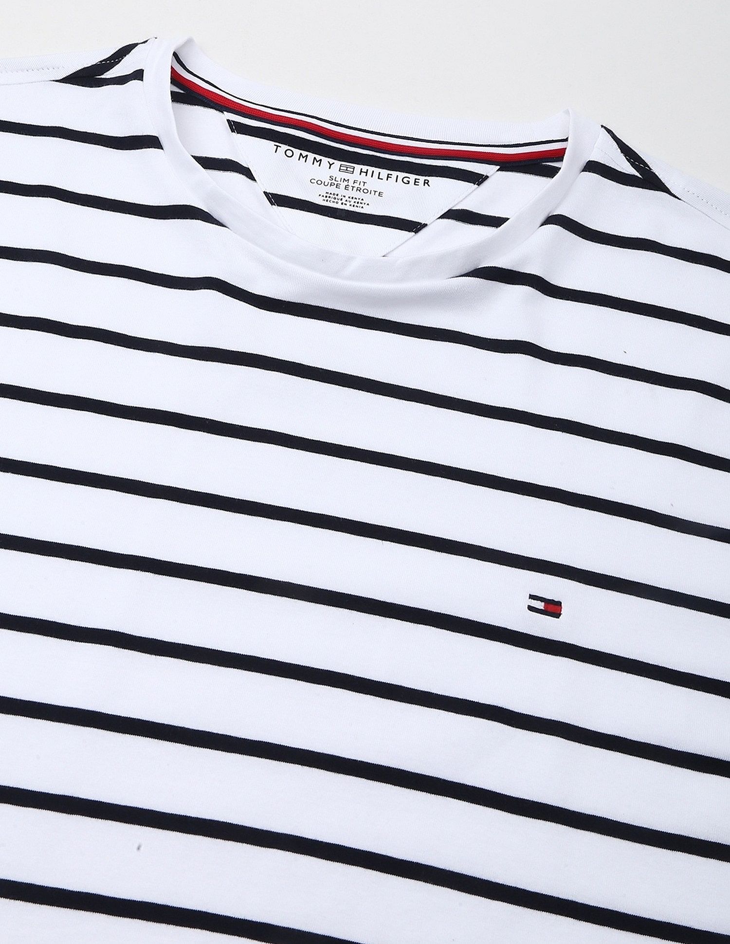 Tommy Hilfiger Striped Slim-Fit Cotton T-Shirt