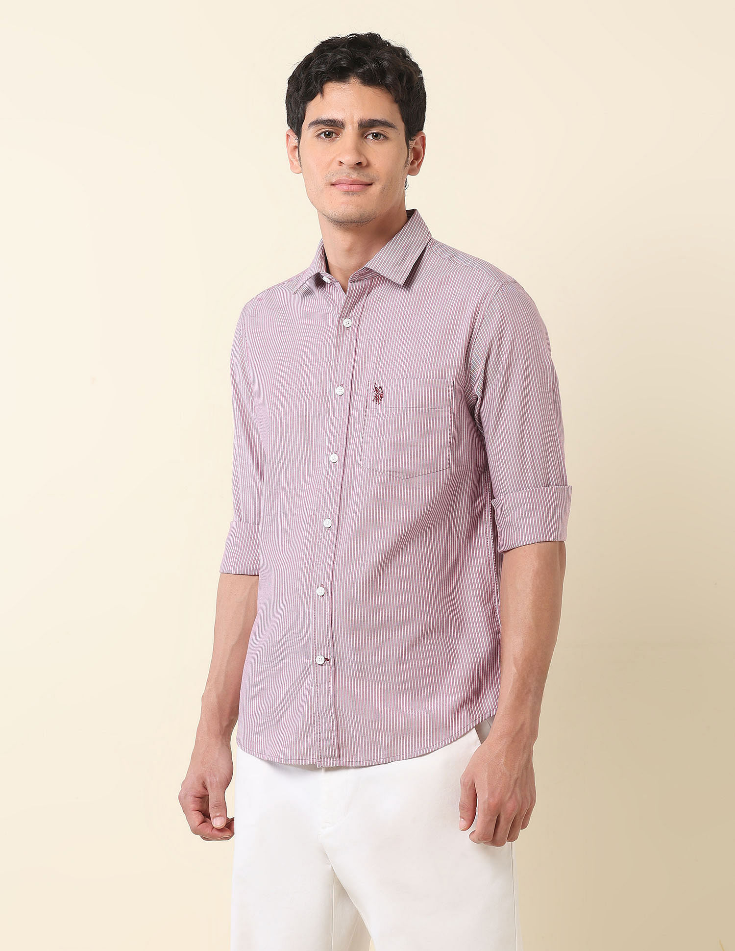 U.S. Polo Assn. Vertical Striped Tailored Fit Shirt