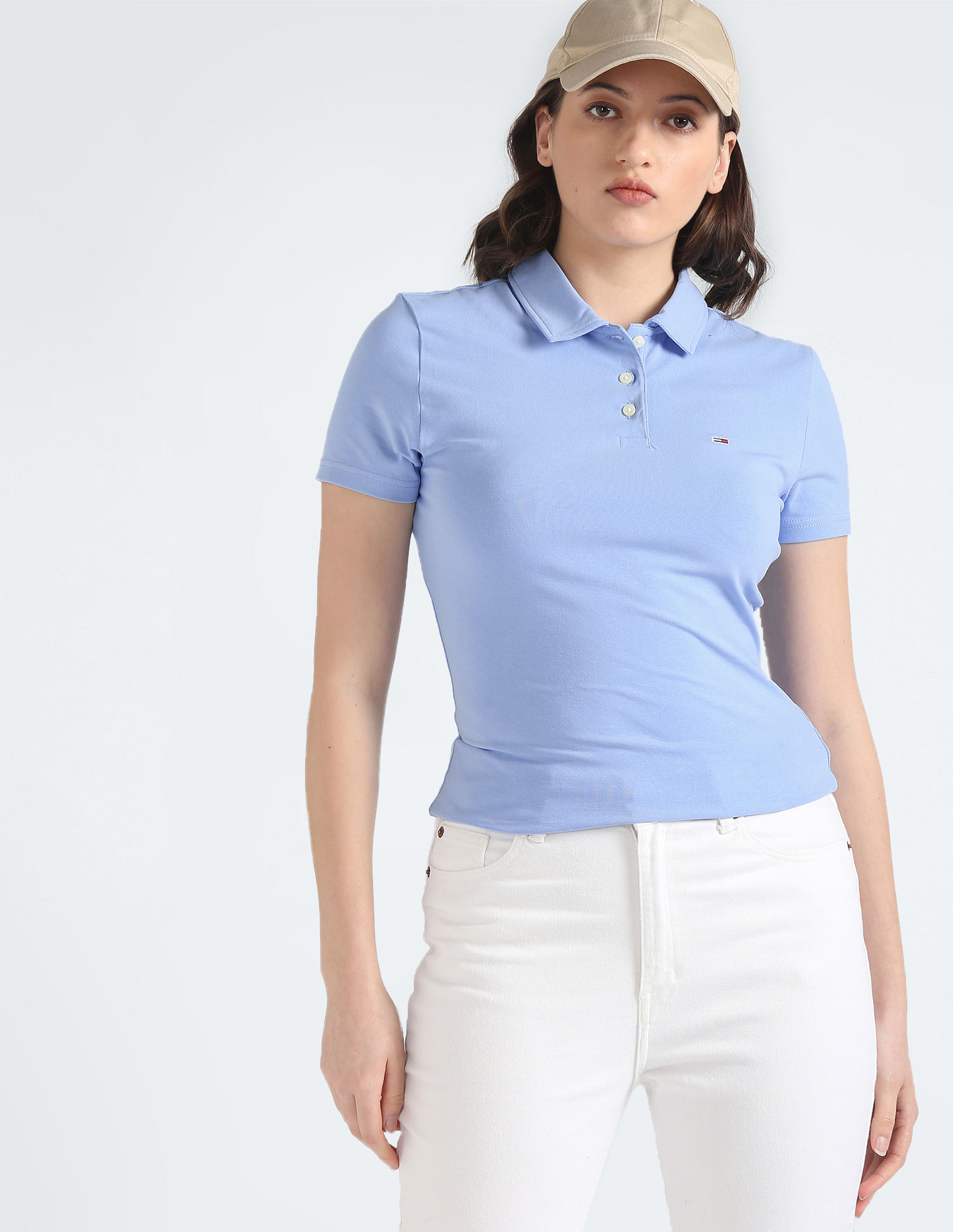   Essentials Women's Slim-Fit Short-Sleeve