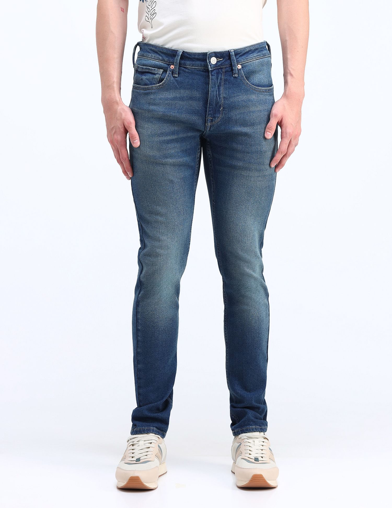 Flying Machine Jackson Skinny Mid Rise Jeans