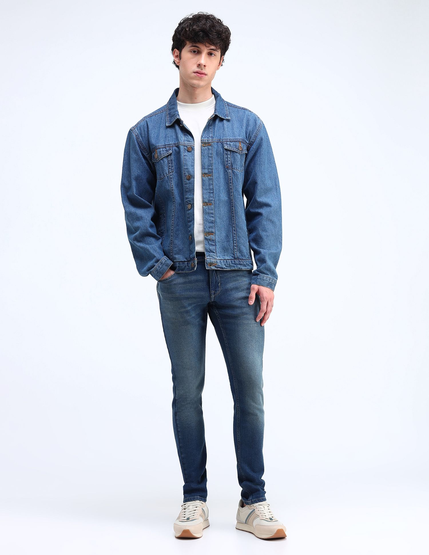 Flying Machine Jackson Skinny Mid Rise Jeans