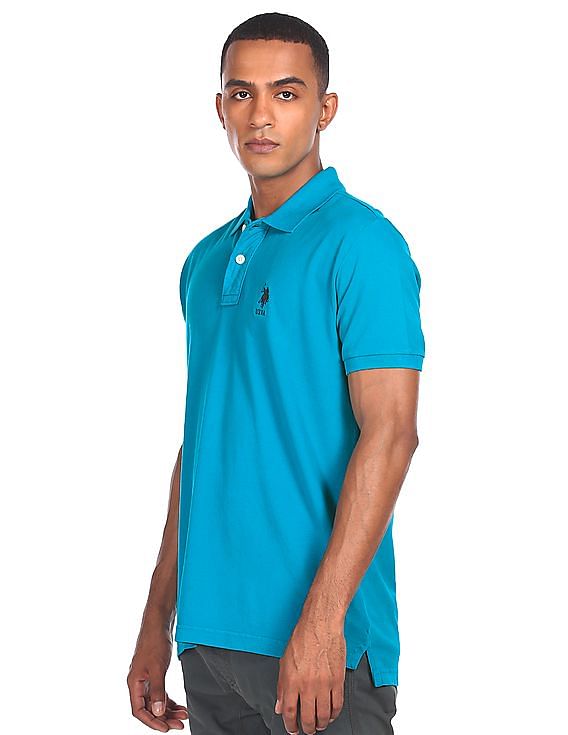Buy U.S. Polo Assn. Ribbed Collar Solid Polo Shirt - NNNOW.com