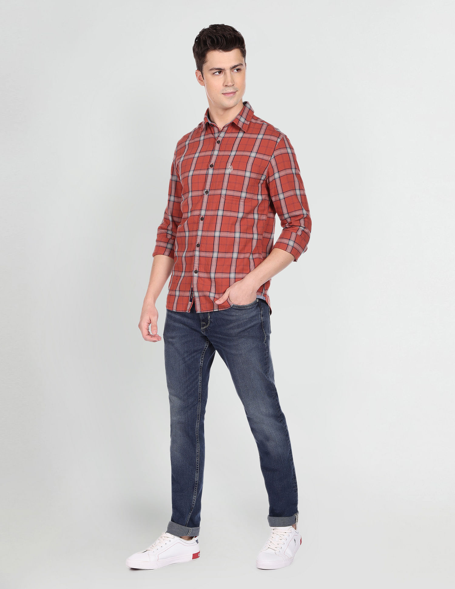 Mens tartan clearance jeans