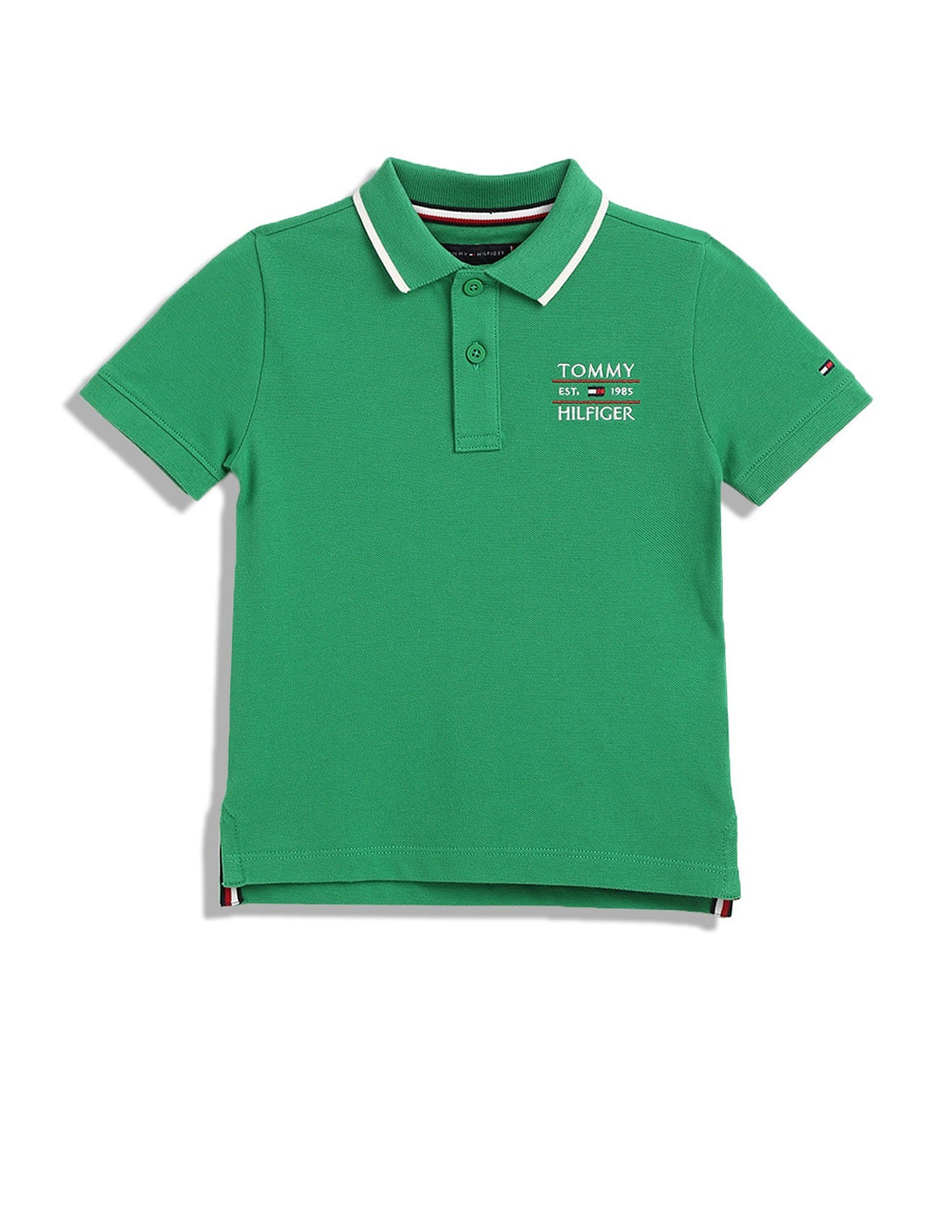 Tommy Hilfiger Kids Boys Logo Regular-Fit Cotton Polo T-Shirt