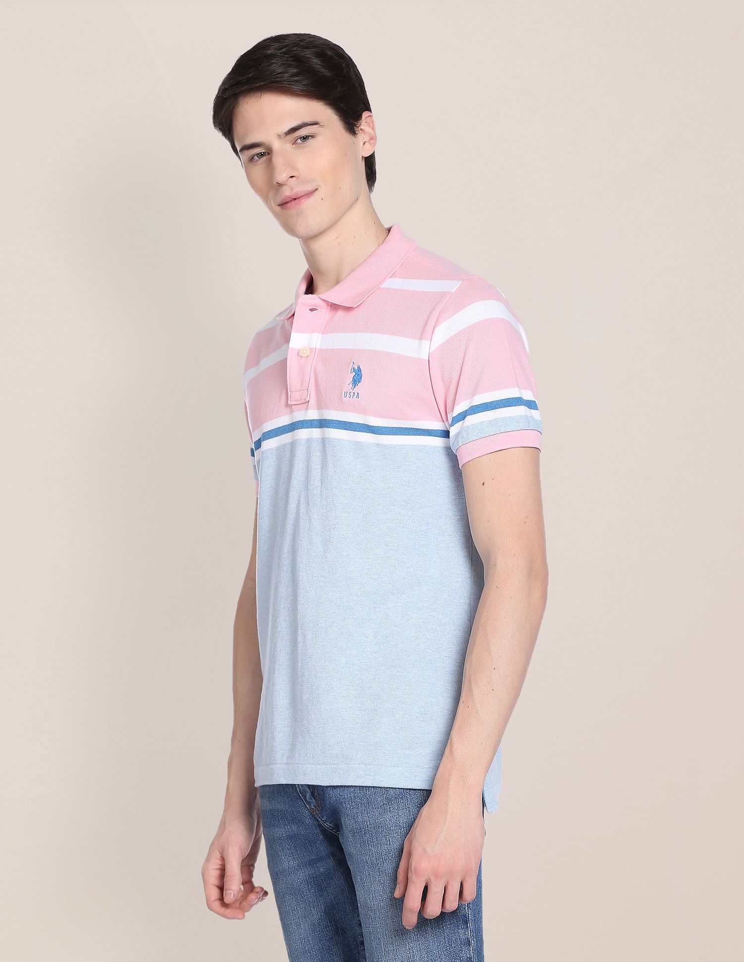 U.S. Polo Assn. Signature Stripe Pique Polo Shirt