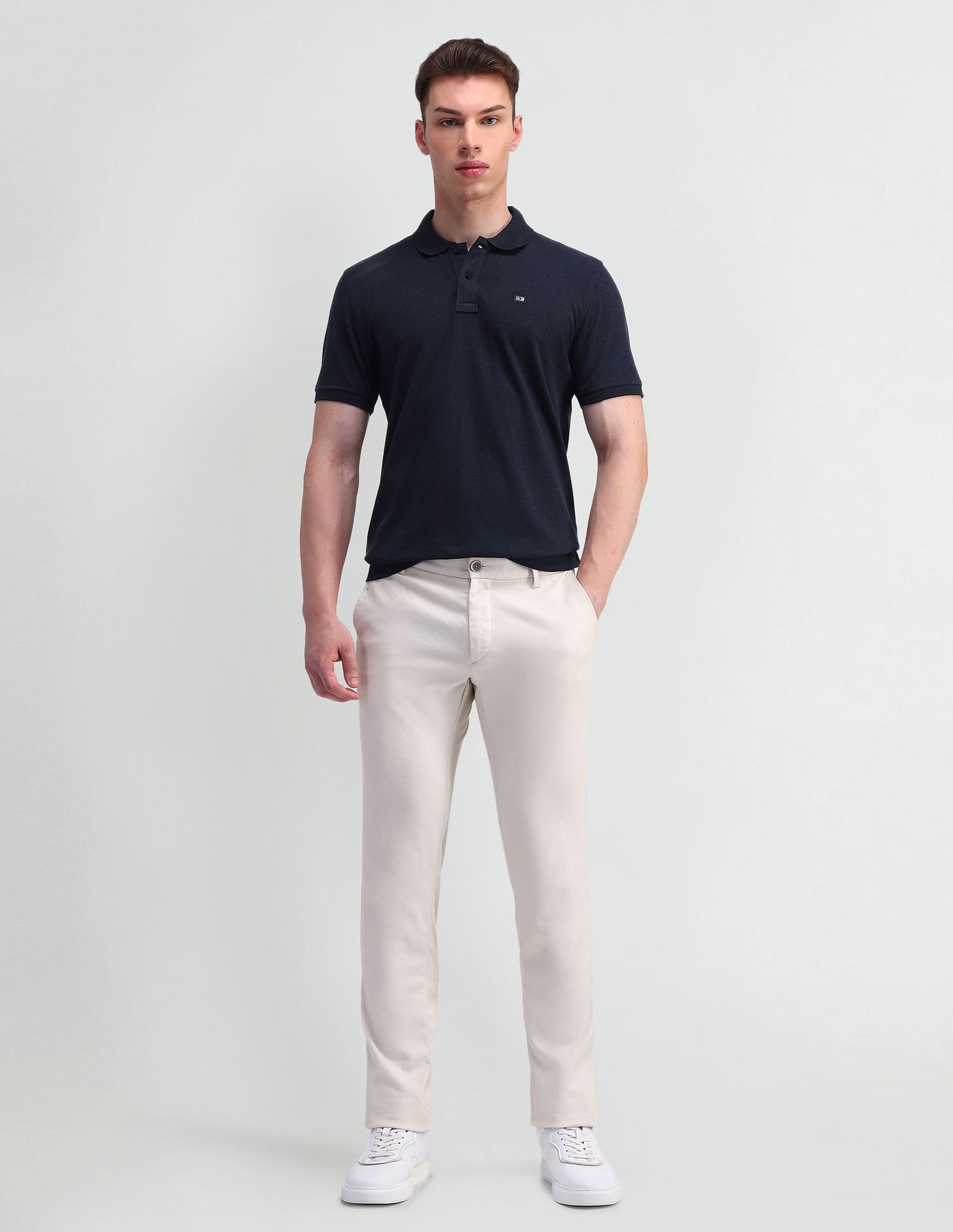 Arrow Sports Solid Regular Fit Polo Shirt