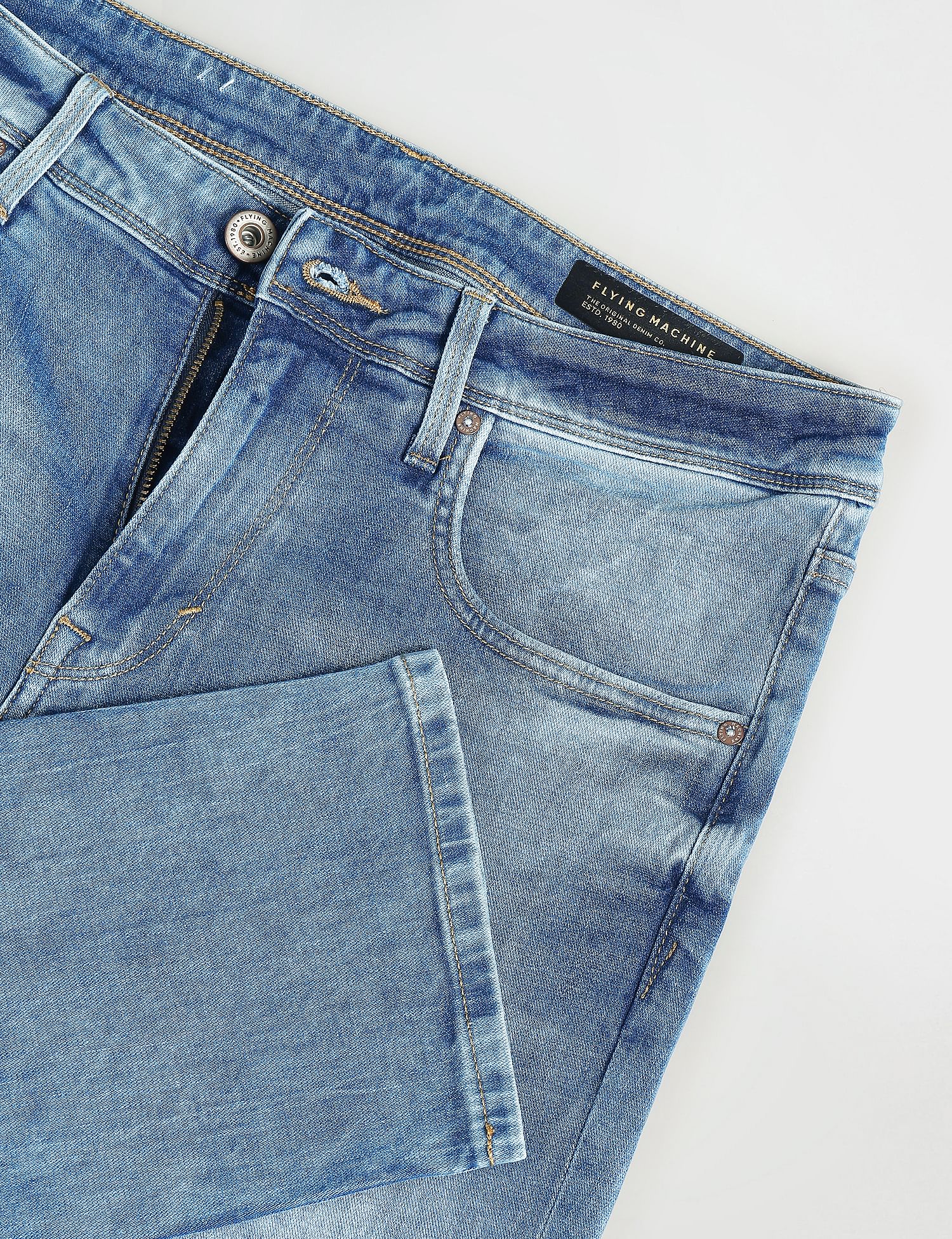 Flying Machine Stone Wash Michael Slim Tapered Fit Jeans
