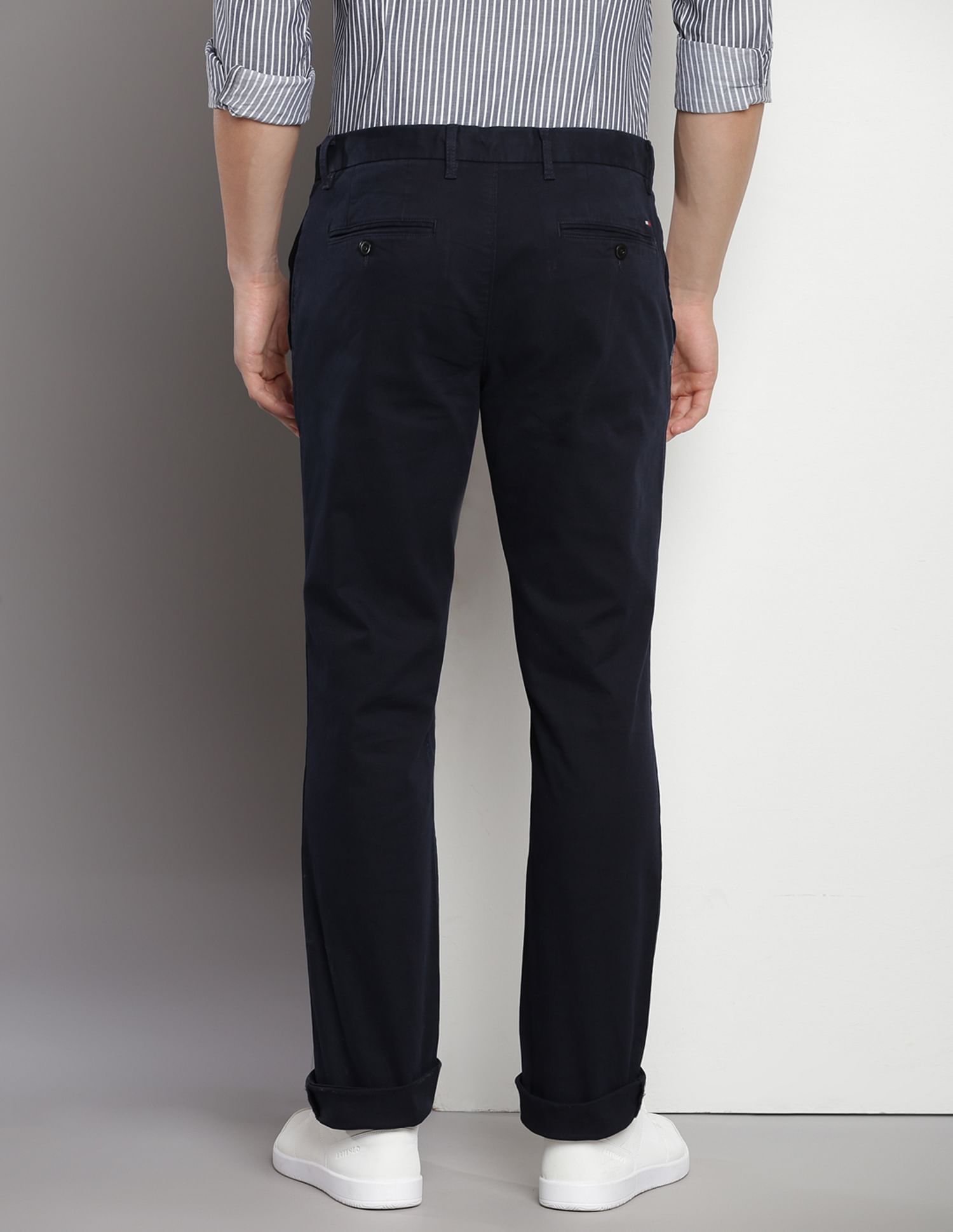 Tommy Hilfiger Cotton Stretch Solid Trousers