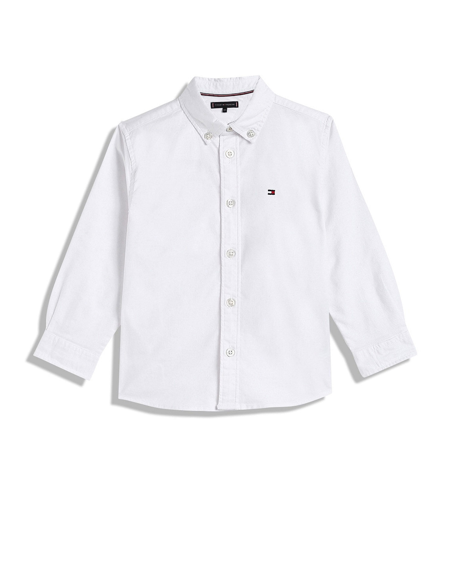 Tommy Hilfiger Kids Boys Solid Regular-Fit Cotton Shirt