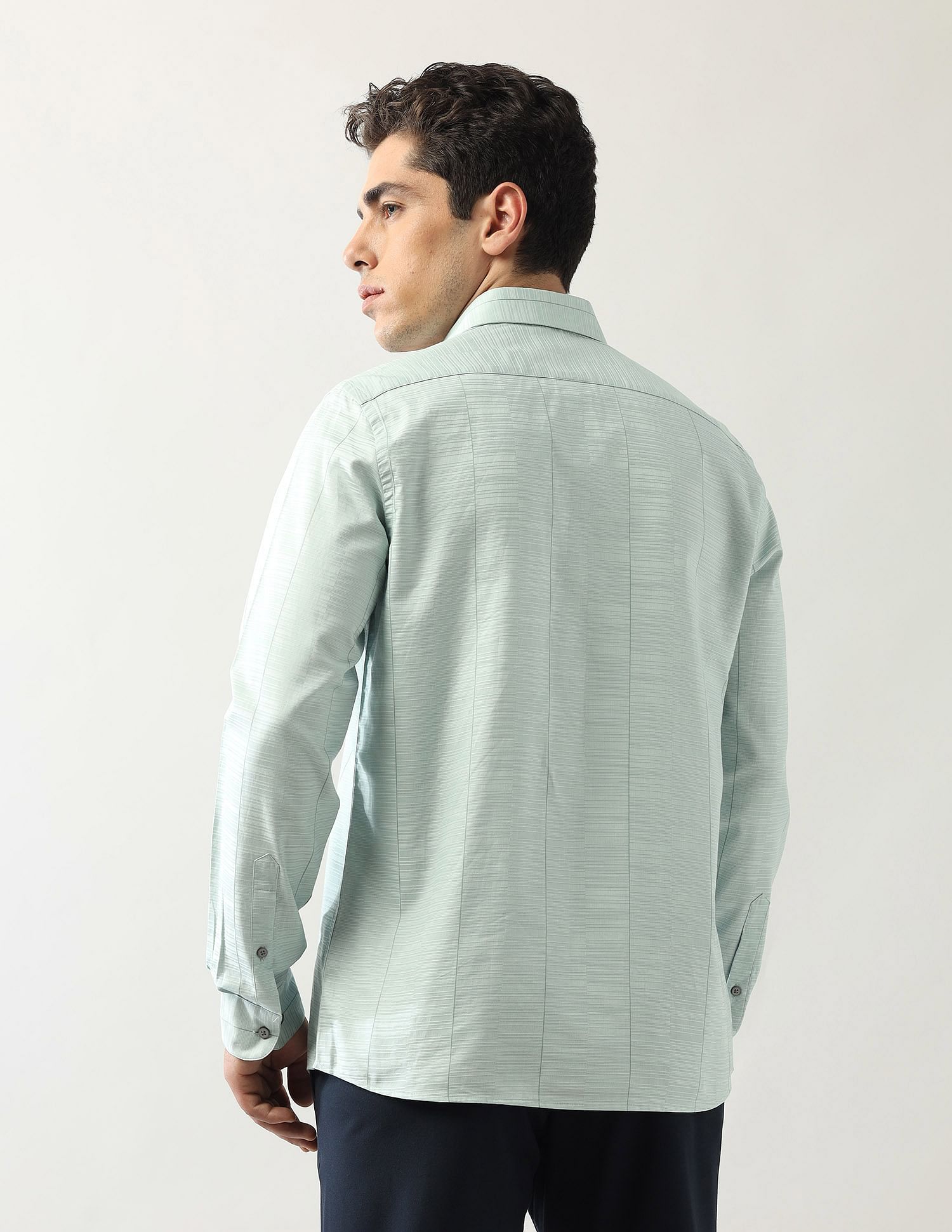 Arrow Newyork Satin Manhattan Slim Fit Shirt