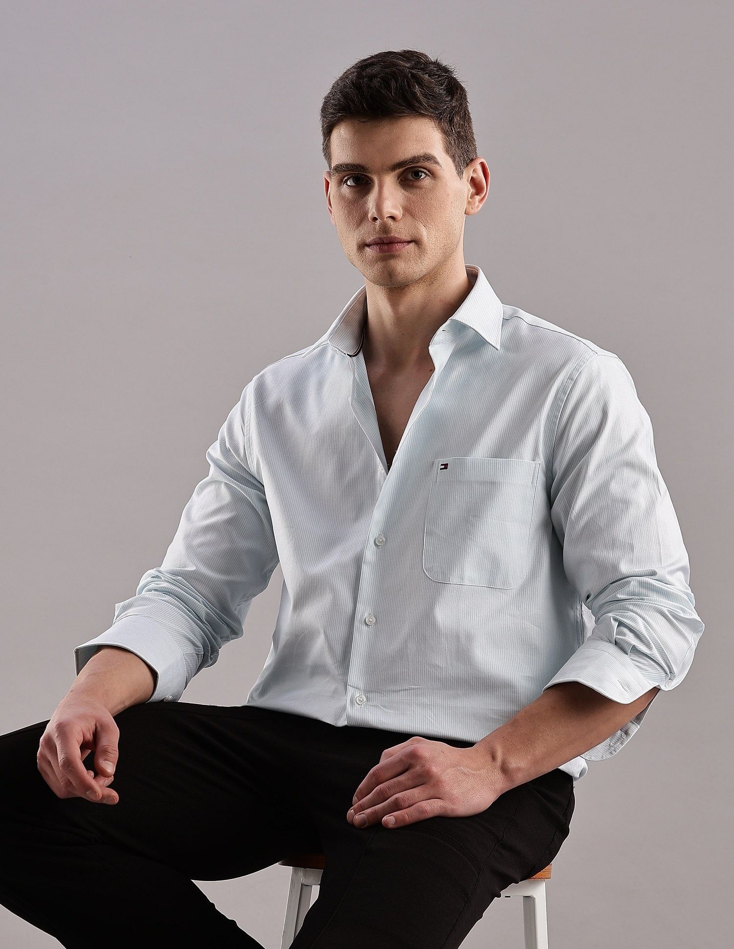 Tommy Hilfiger Striped Regular-Fit Cotton Shirt
