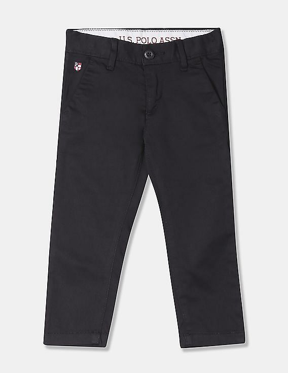 U.S. Polo Assn. Kids Regular Fit Solid Trousers