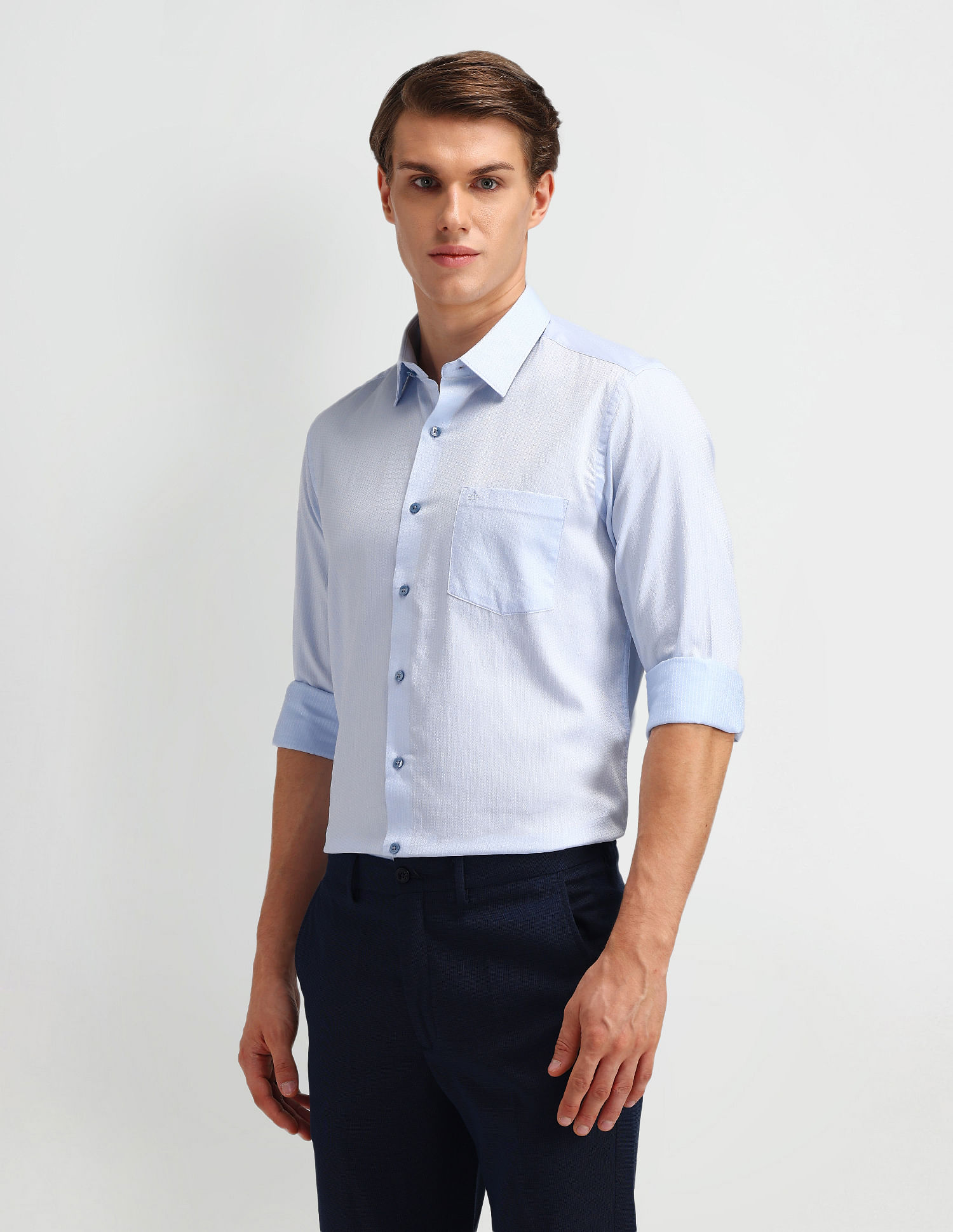 Arrow Manhattan Slim Fit Textured Shirt