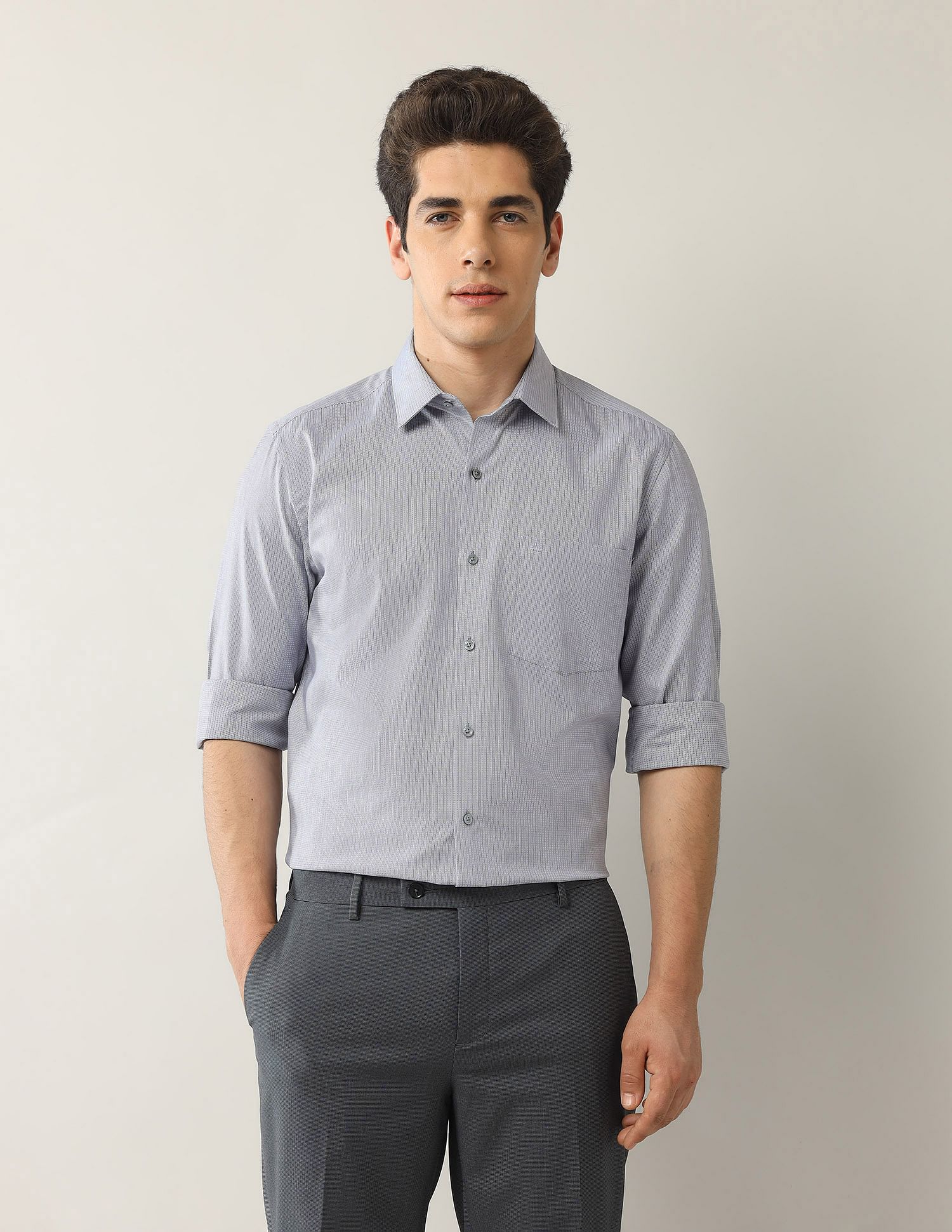 Arrow Textured Liberty Classic Fit Shirt