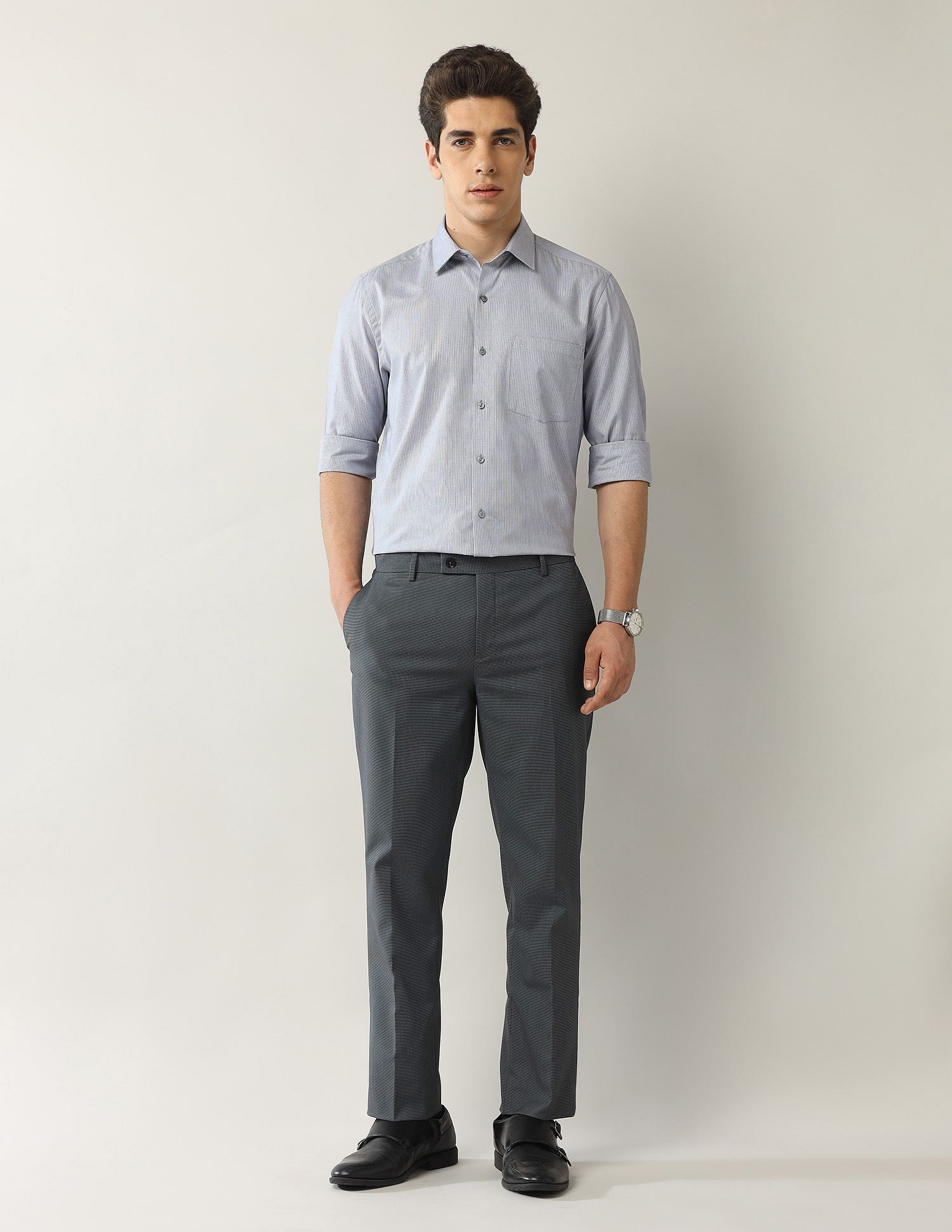 Arrow Textured Liberty Classic Fit Shirt