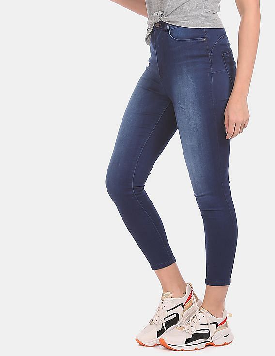 flying machine skinny women blue jeans