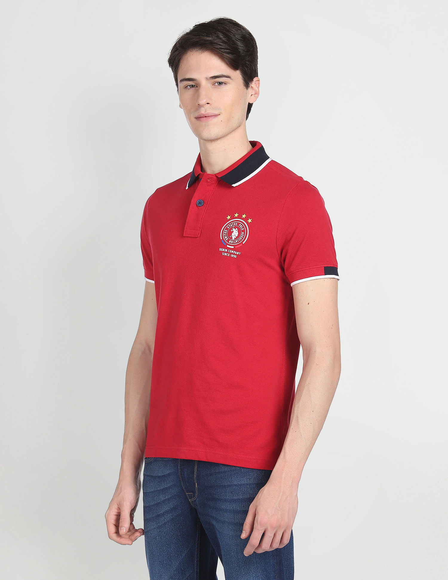 Company branded polo clearance shirts