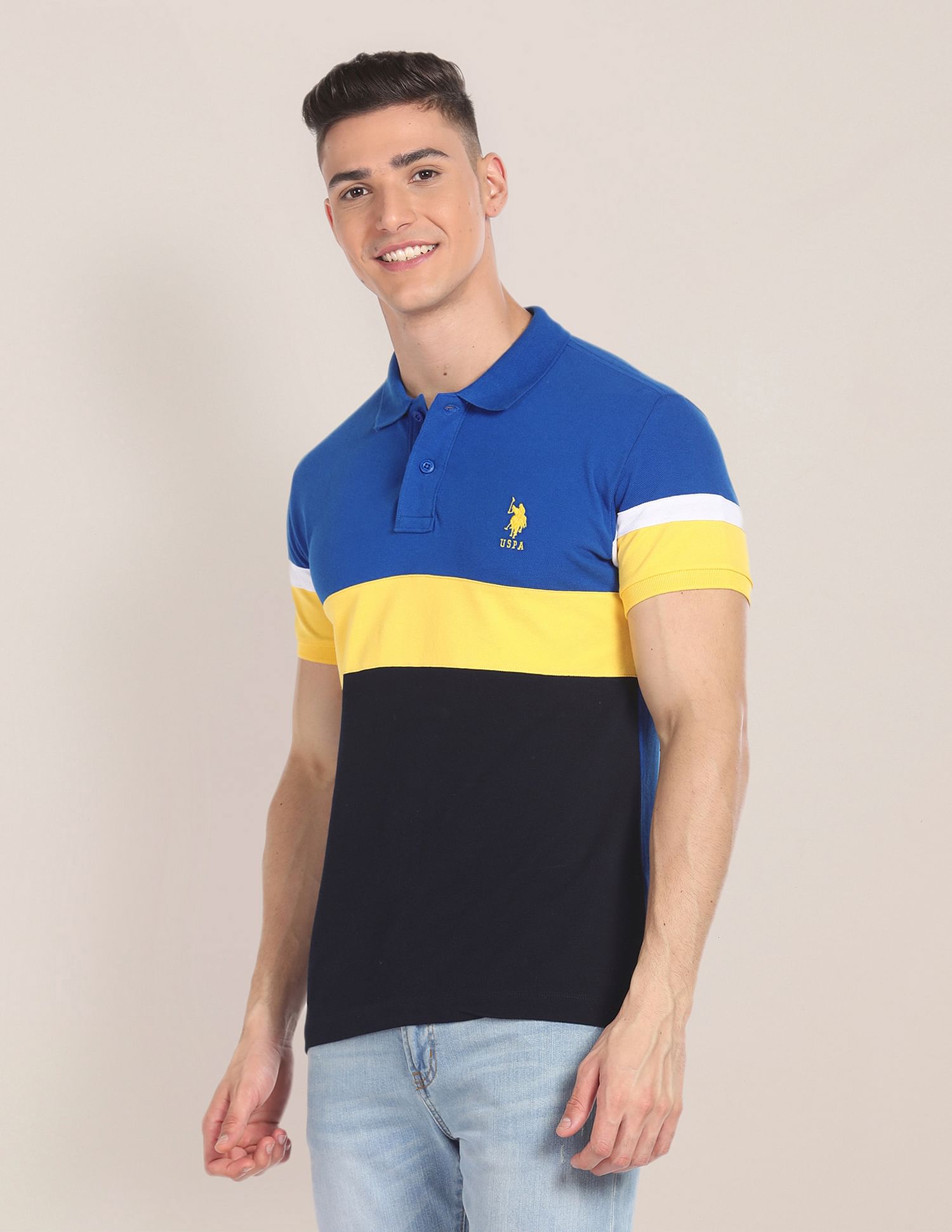 Buy U.S. Polo Assn. Colour Block Polo Shirt NNNOW