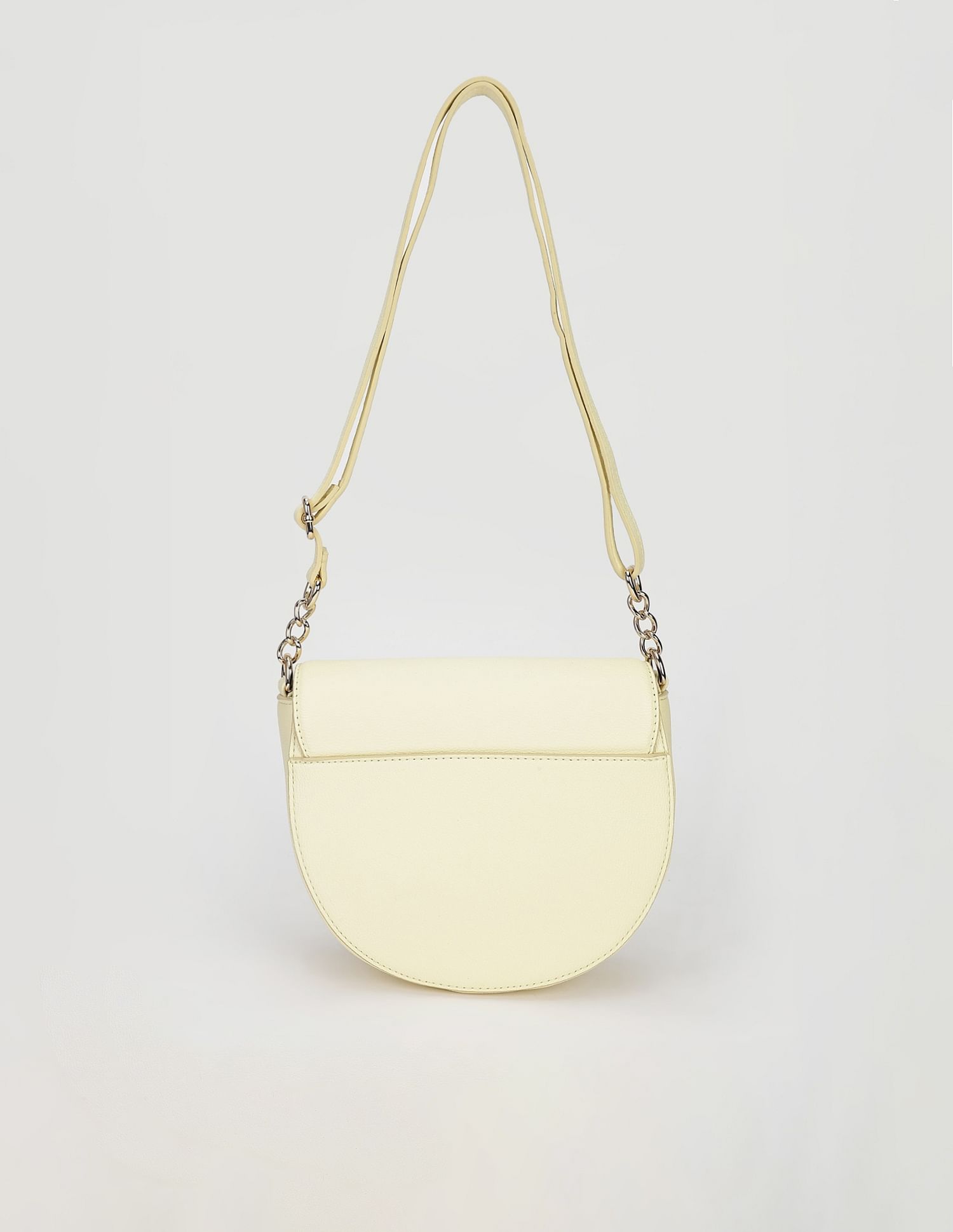 Tommy Hilfiger Solid Yellow PU Sling Bags
