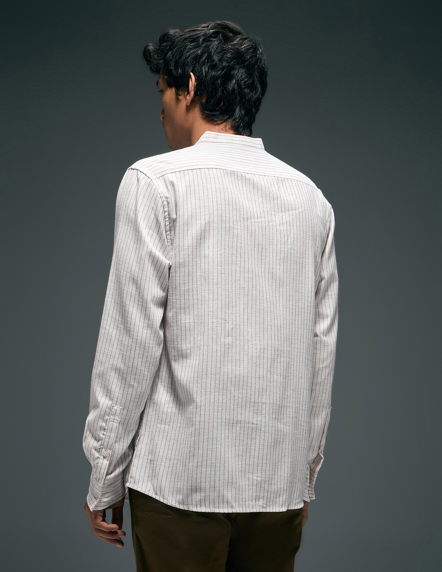 Flying Machine Vertical Striped Regular Fit Shirt