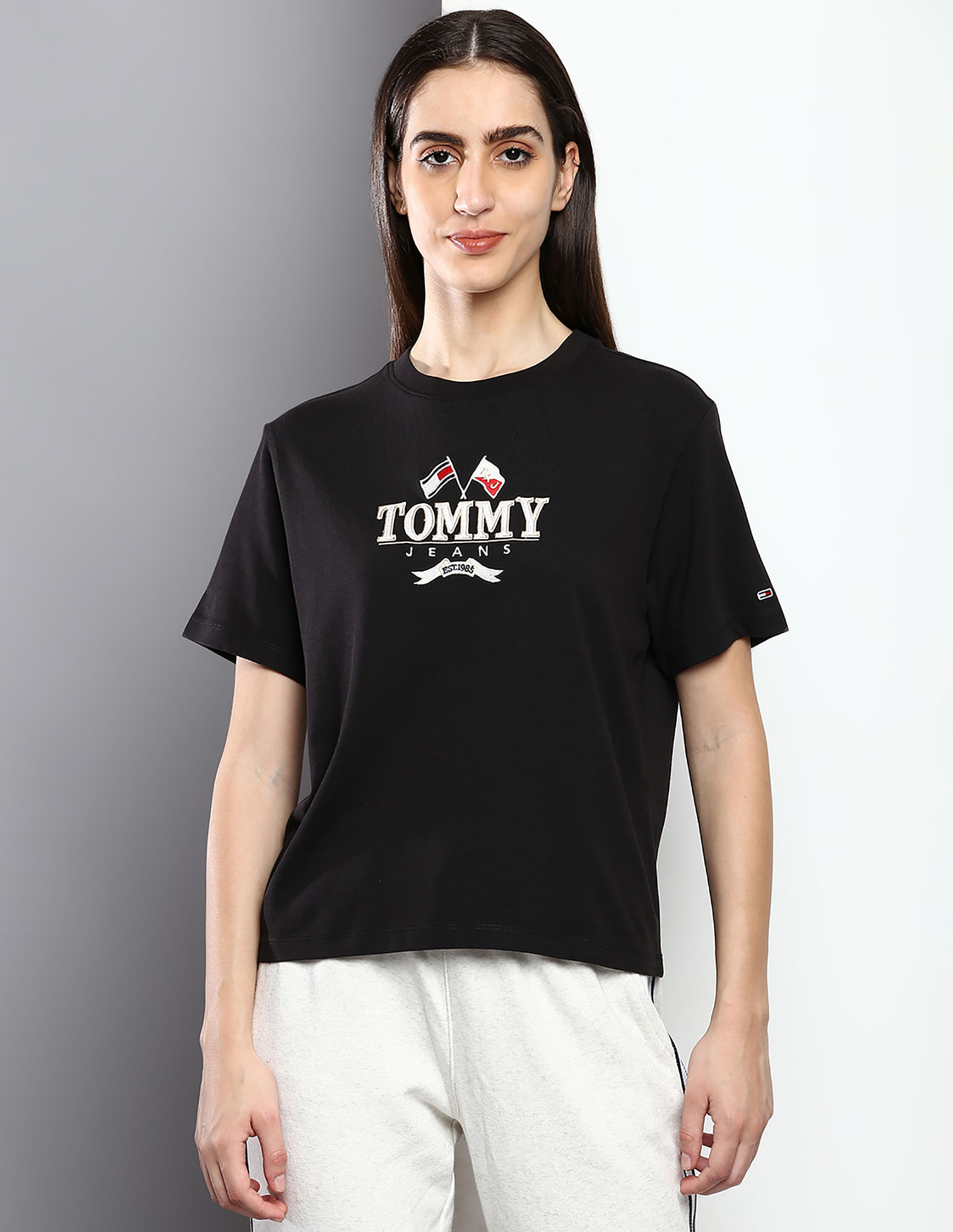Buy Tommy Hilfiger Classic Organic Cotton Brand Embroidered T-Shirt 