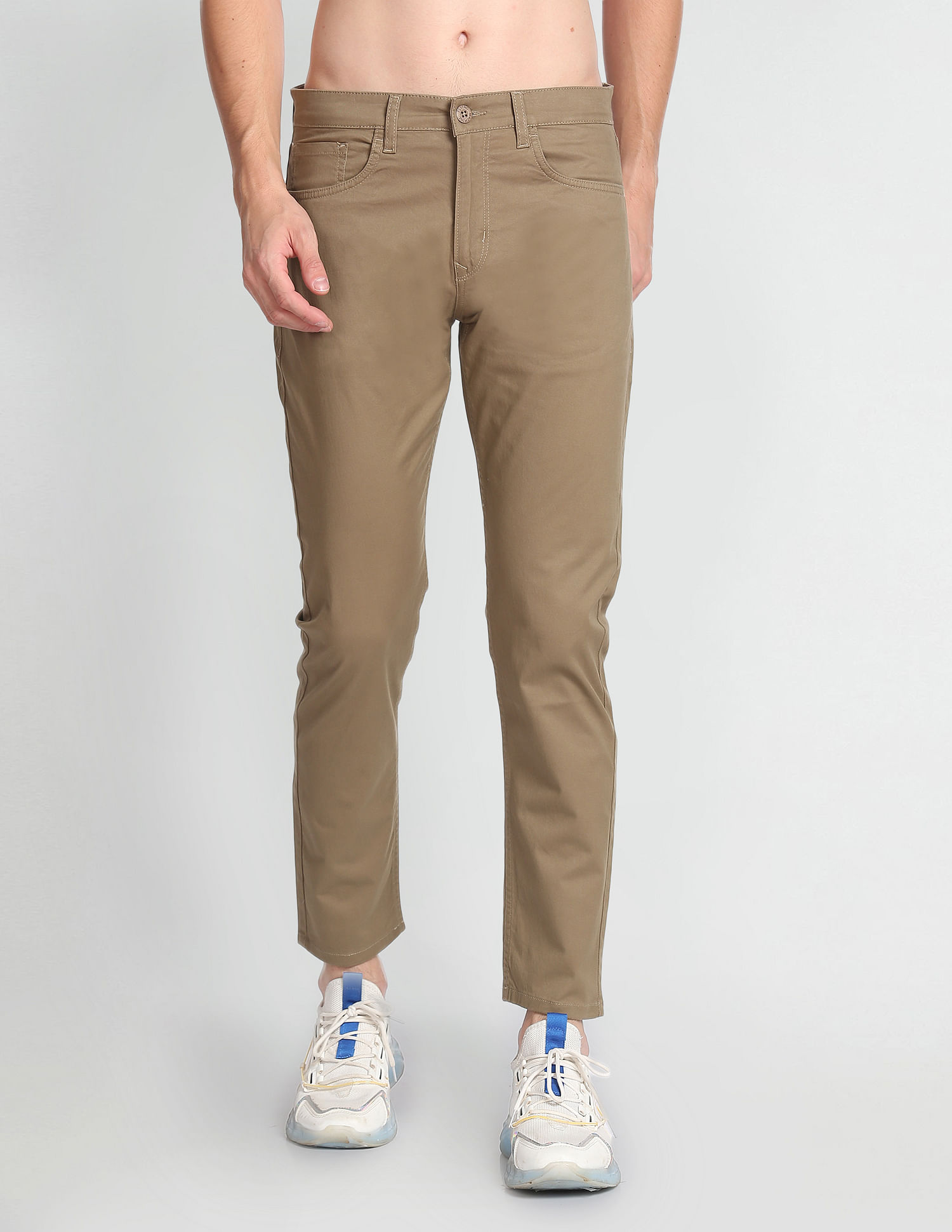 Flying Machine Twill Solid Trousers