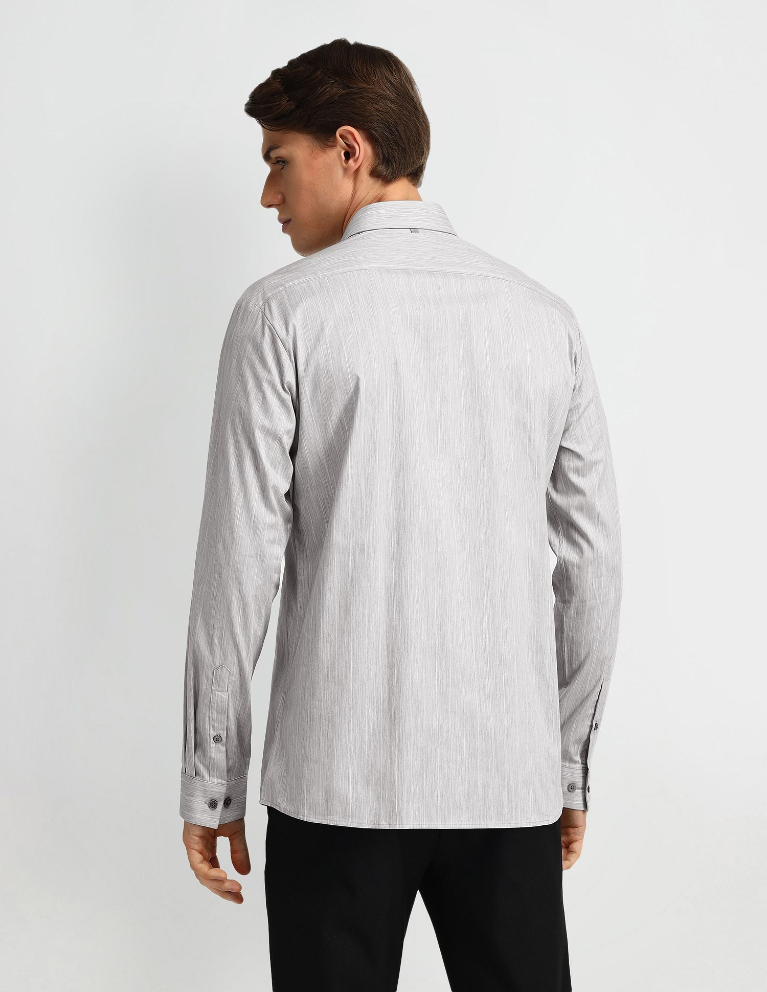 Arrow Newyork Manhattan Slim Fit Vertical Striped Shirt