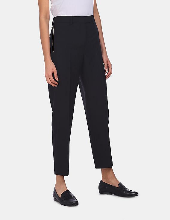 Calvin Klein monogram beachwear high waist pants in black | ASOS