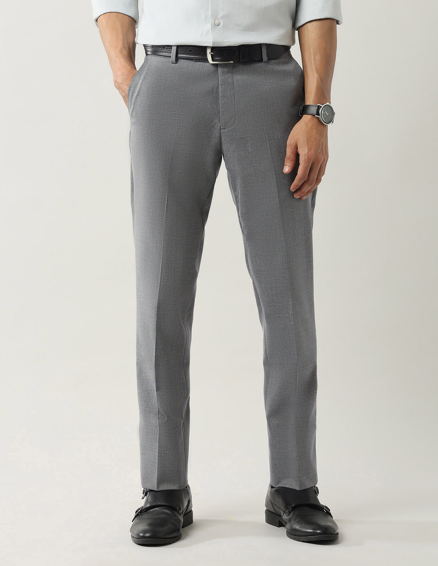 Arrow Regular Fit Twill Autoflex Trousers