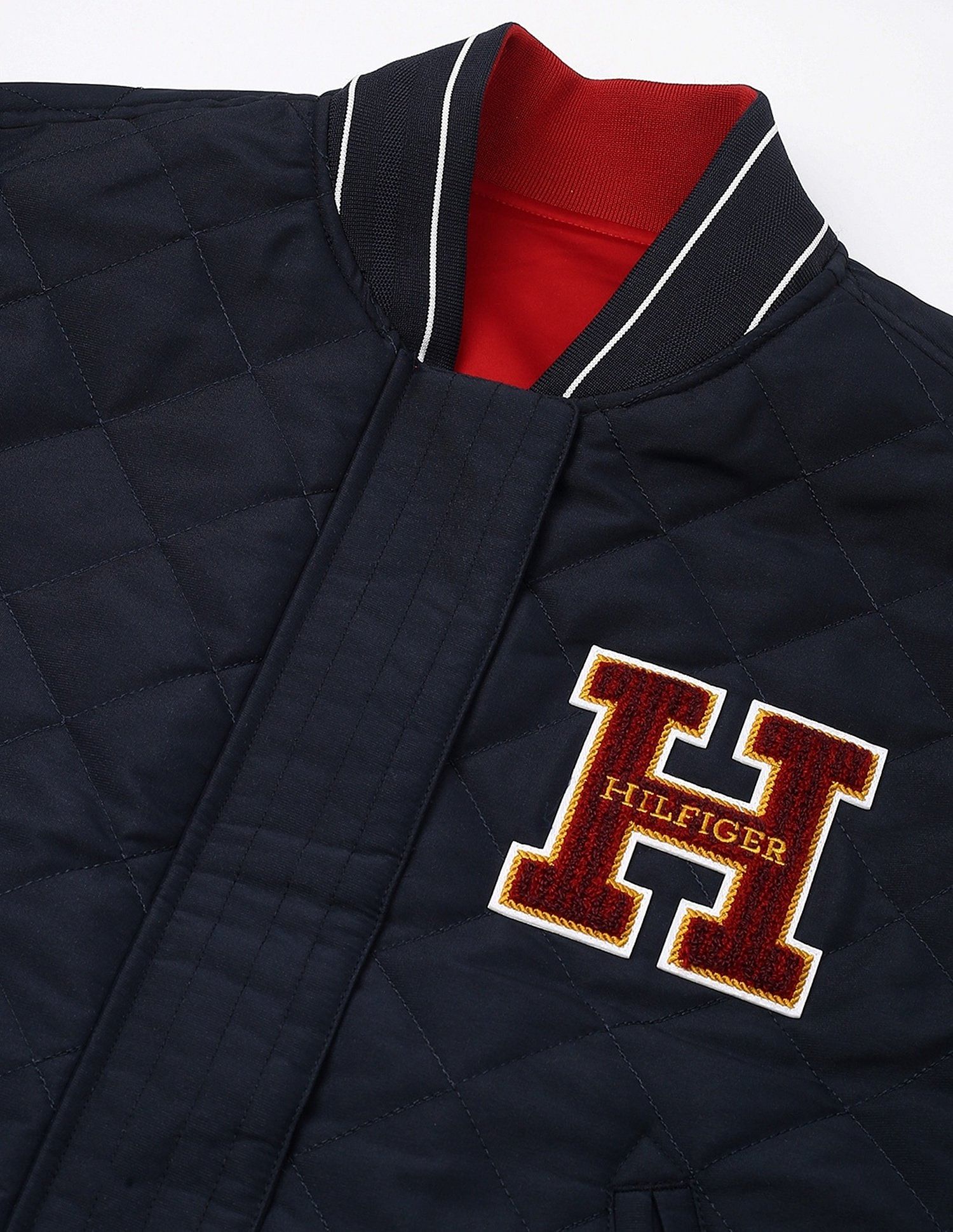 Tommy Hilfiger Regular-Fit Polyester Baseball Collar Bomber Jacket