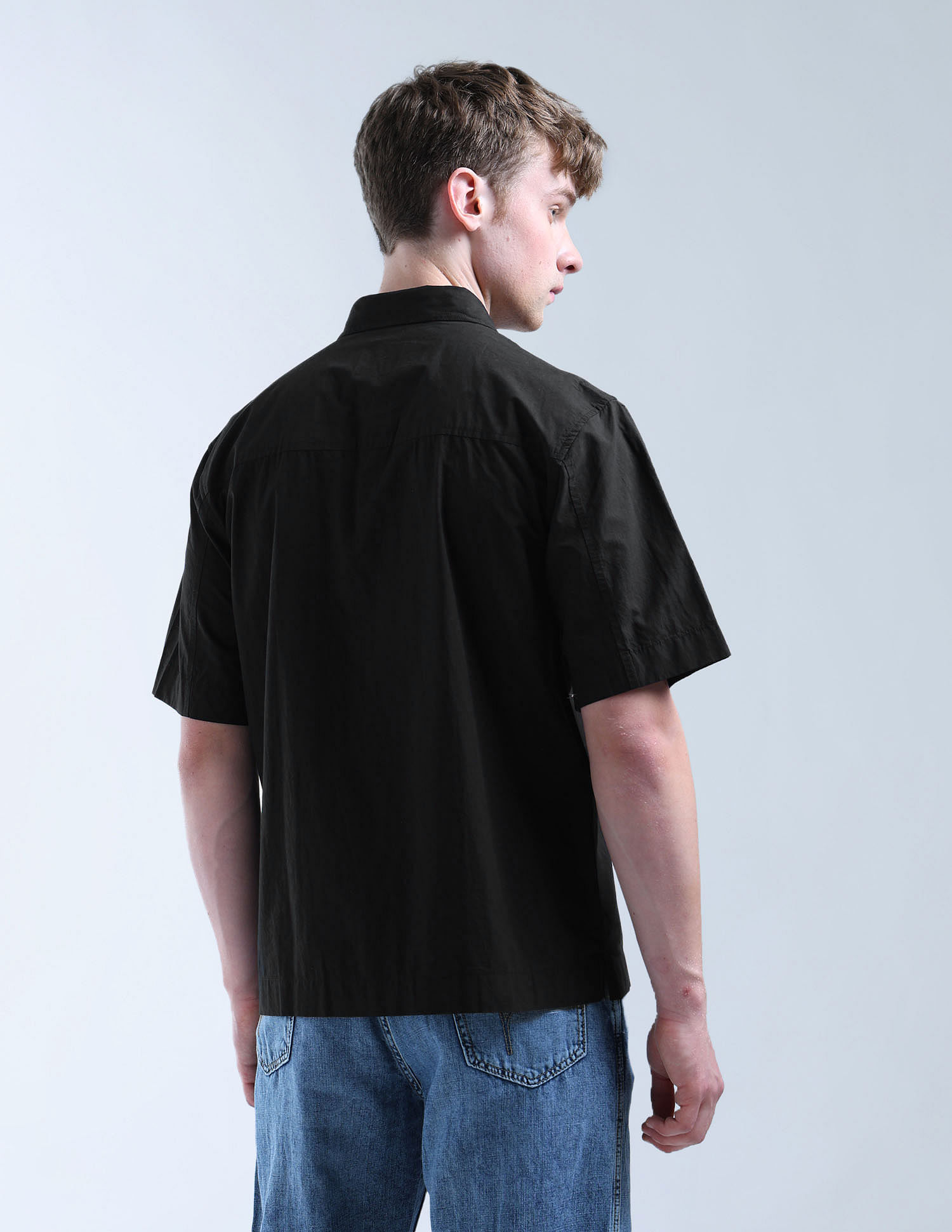 Flying Machine Solid Oversized Fit Digitopia Shirt