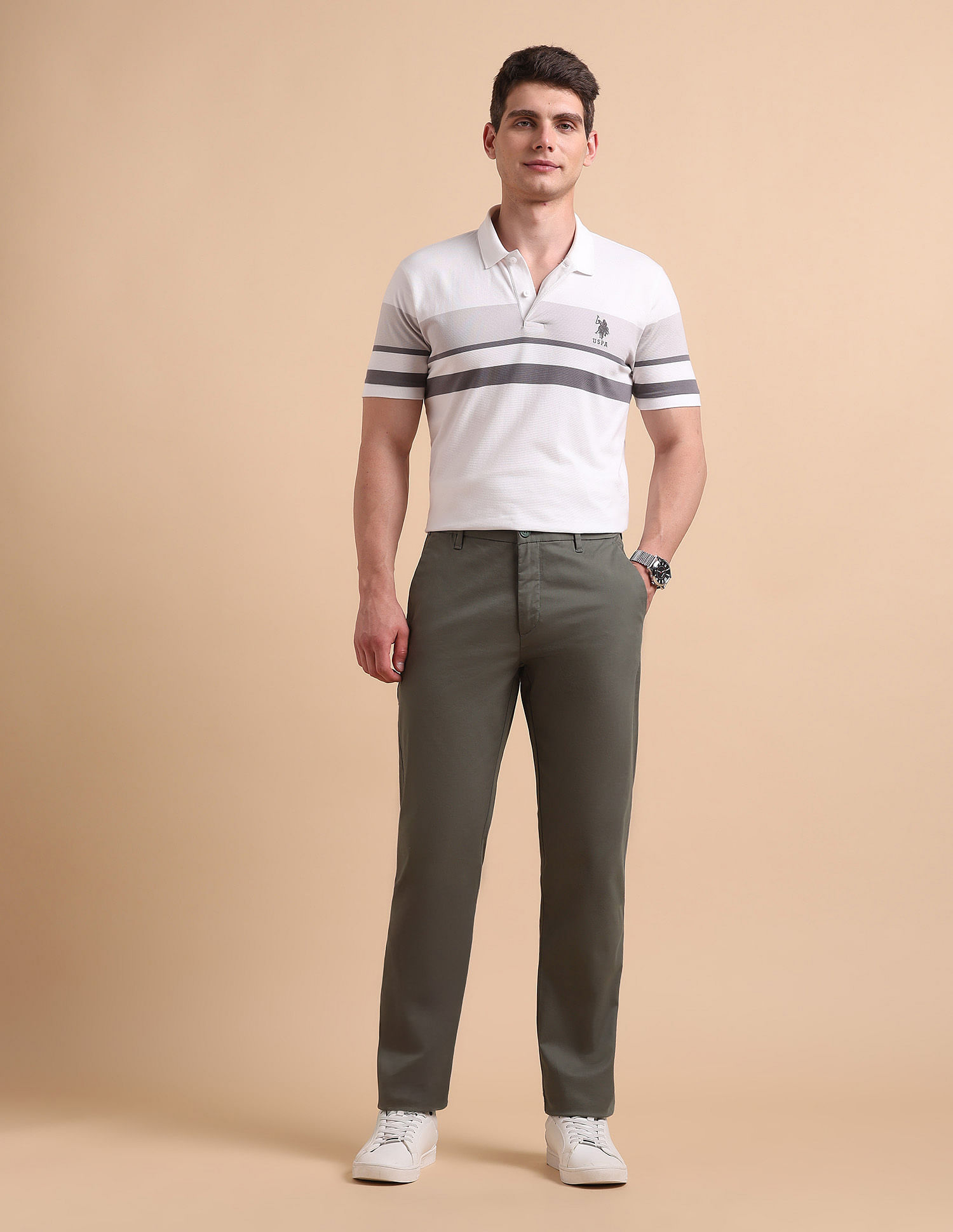 U.S. Polo Assn. Satin Slim Fit Trousers