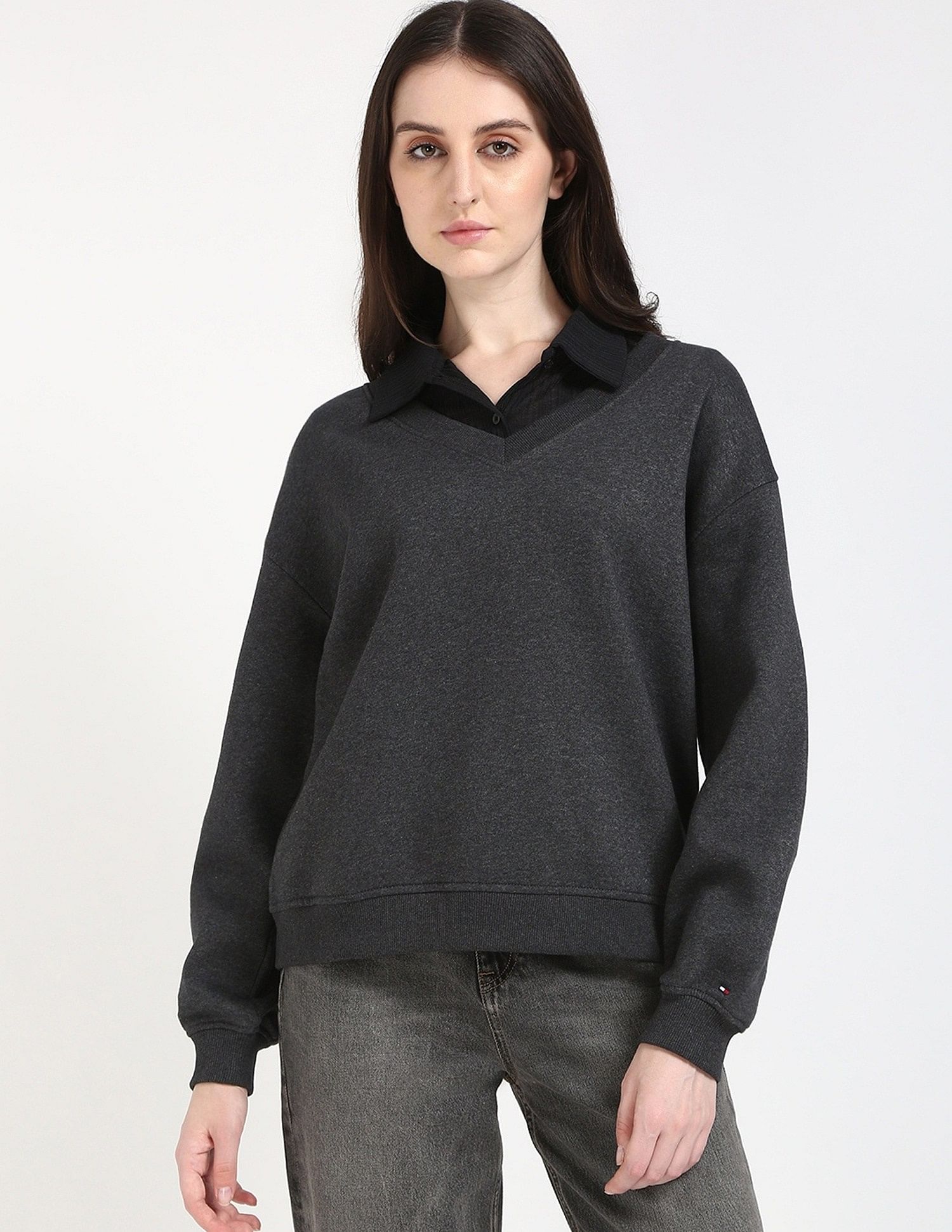 Tommy Hilfiger Regular-Fit Cotton V-Neck Sweatshirt