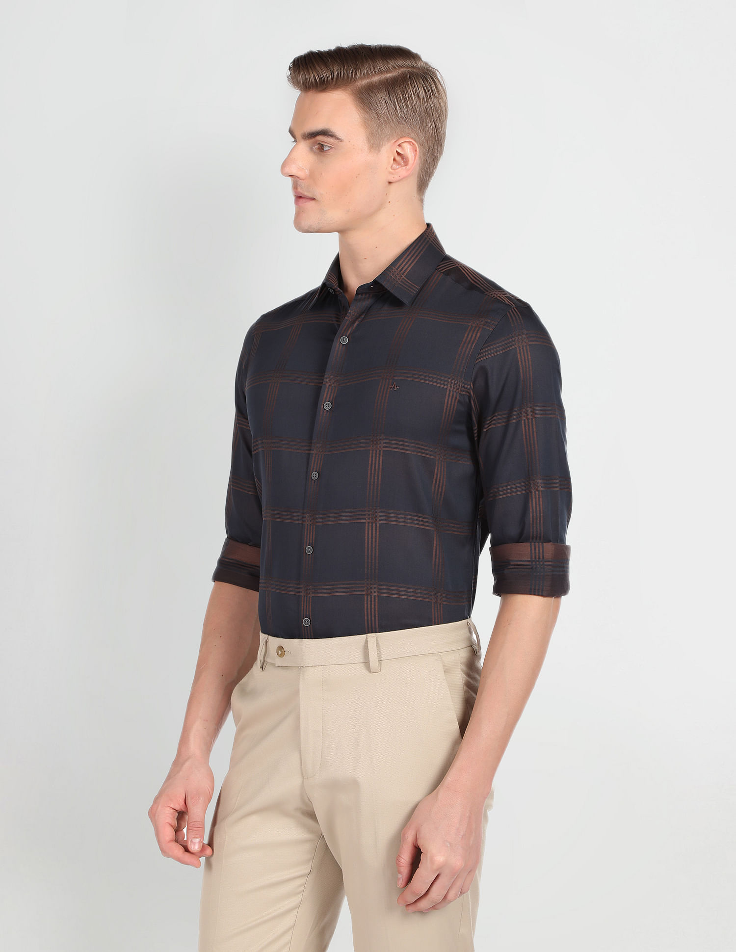 Arrow Newyork Manhattan Slim Fit Tartan Check Shirt