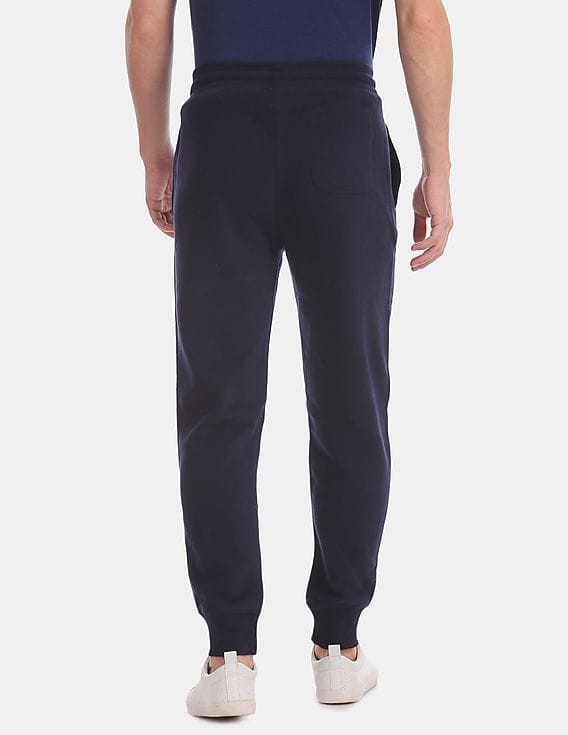 Buy GAP Men Blue Solid Fleece Joggers