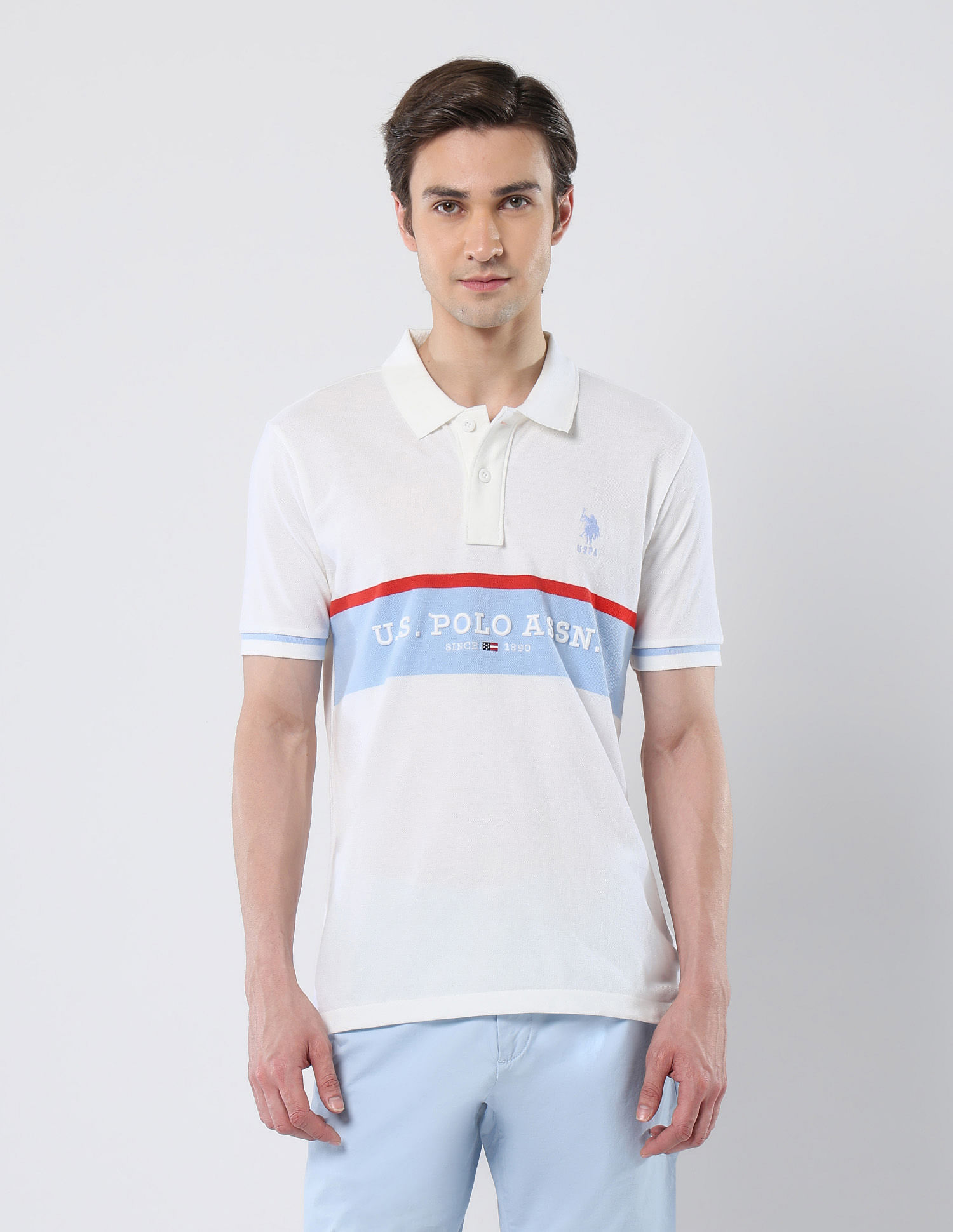 U.S. Polo Assn. Brand Embroidered 135 Anniversary Polo Shirt