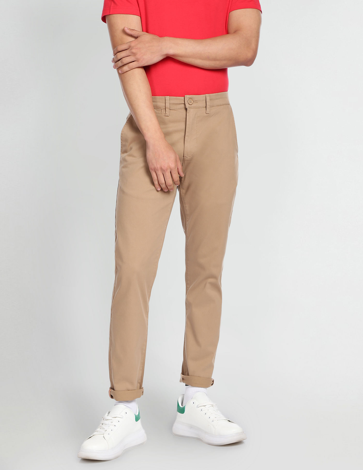 Flying Machine Twill Solid Trousers