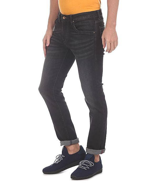 Flying Machine Jackson Skinny Fit Mid Waist Washed Jeans