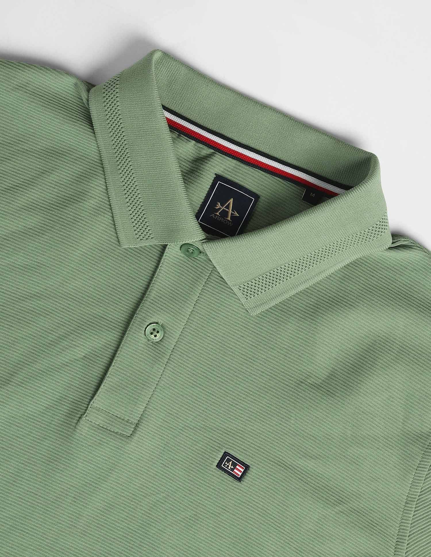 Arrow Sports Textured Logo Polo Shirt