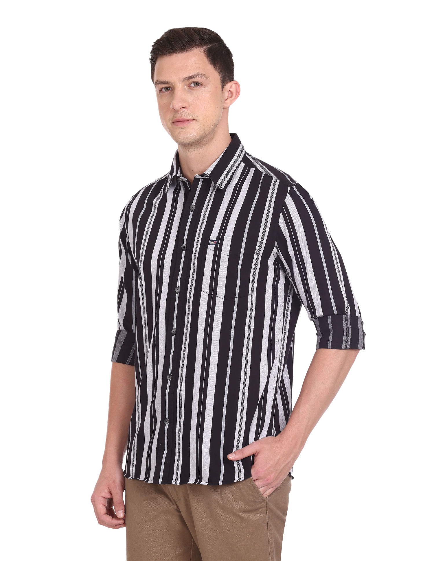 Buy Arrow Sports Manhattan Slim Fit Striped Shirt - NNNOW.com