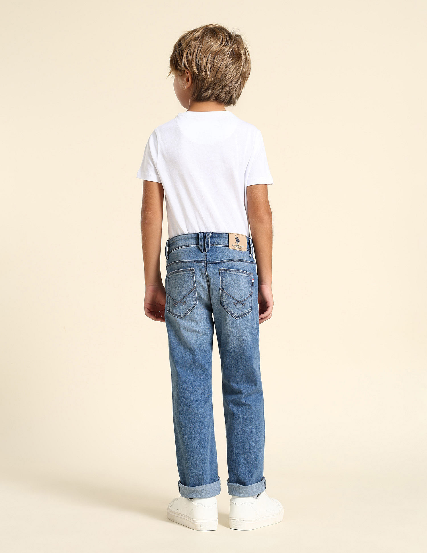 U.S. Polo Assn. Kids Boys Relaxed Fit Blue Jeans