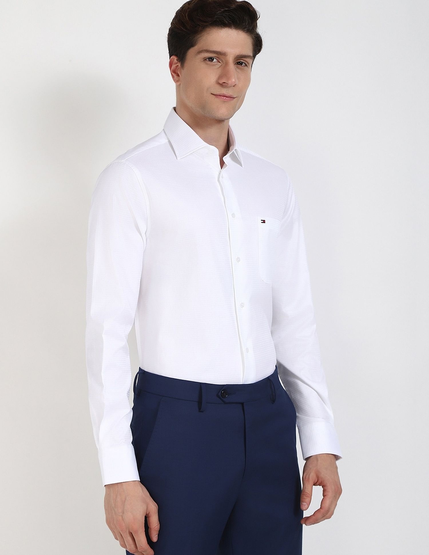Tommy Hilfiger Texture Regular-Fit Cotton Shirt