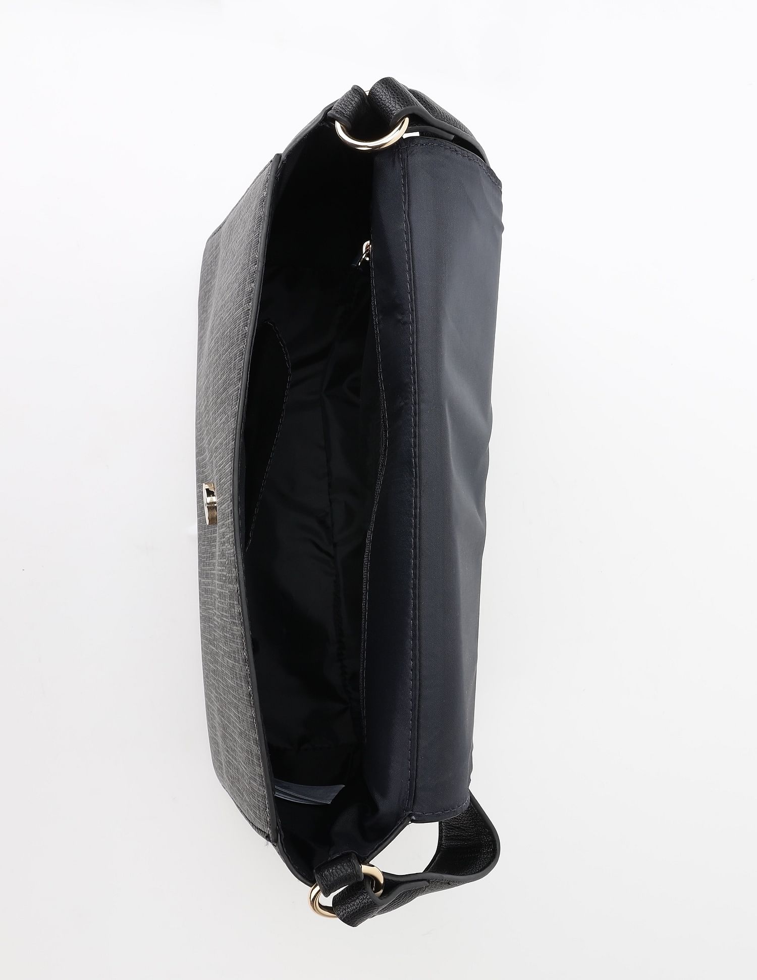 Tommy Hilfiger Logo Black Pvc Hand Bag