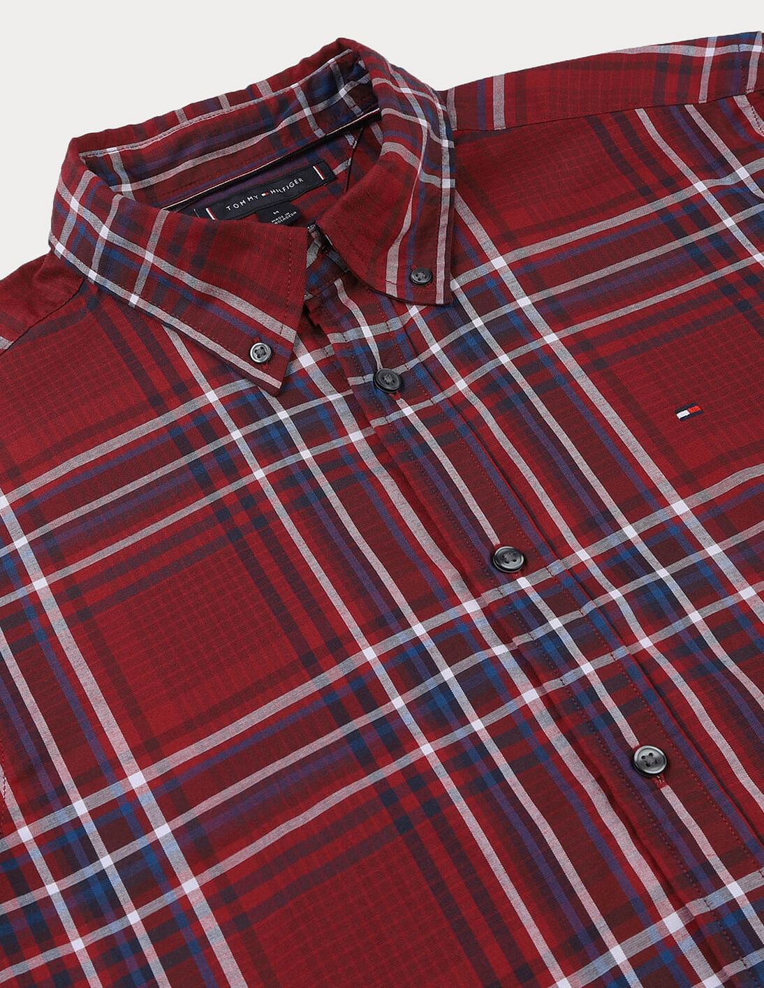 Tommy Hilfiger Natural Soft Flex Plaid Shirt